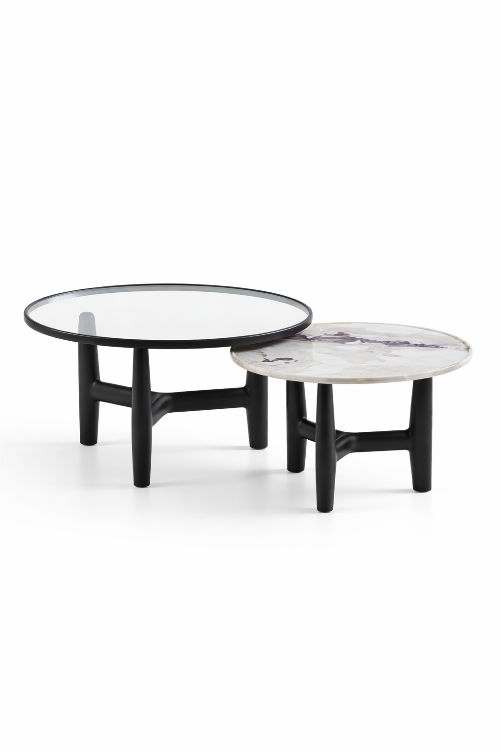 Alma side table with glass top