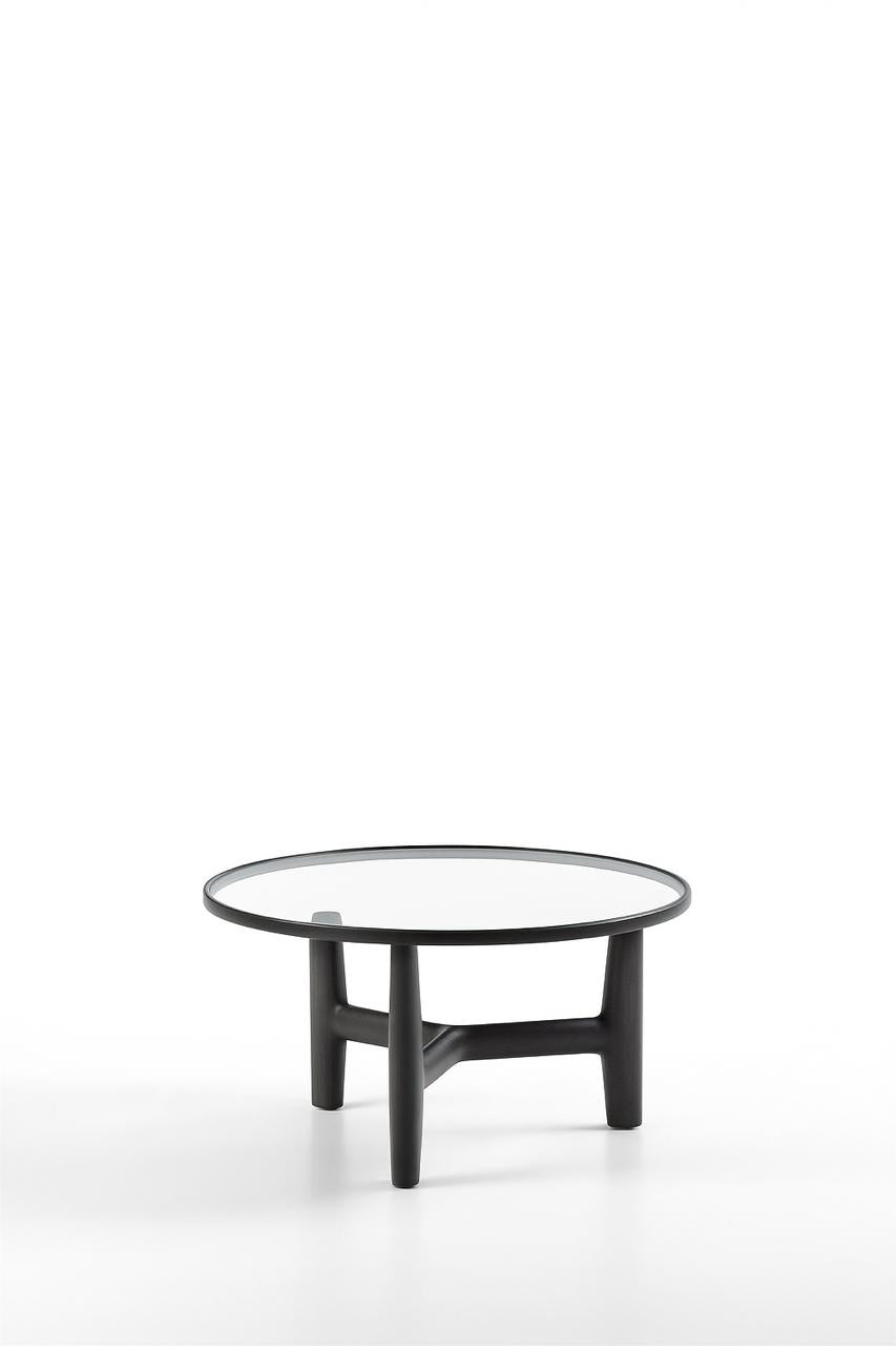 Alma side table with glass top