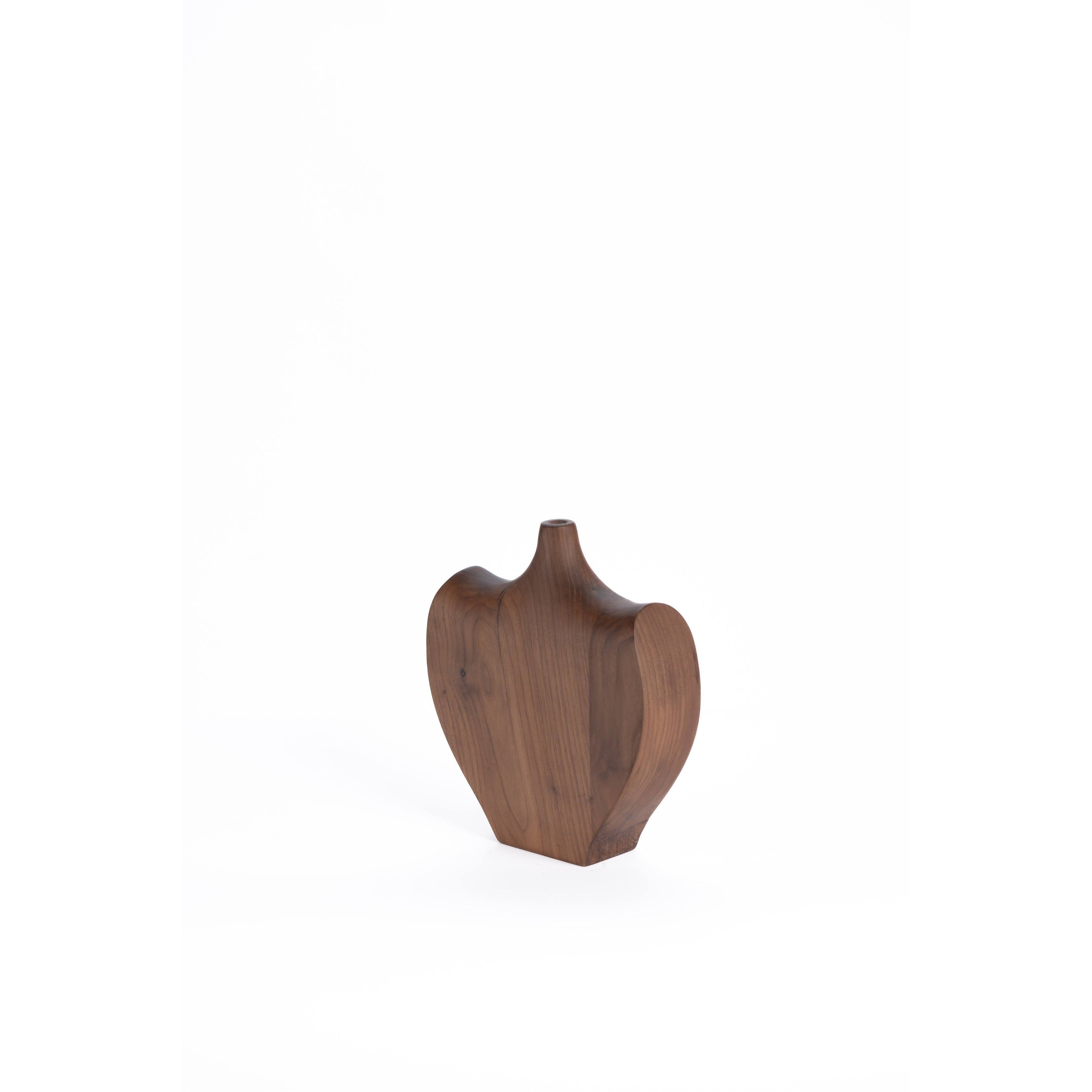 Hydria Wood Vase-flitch and grain