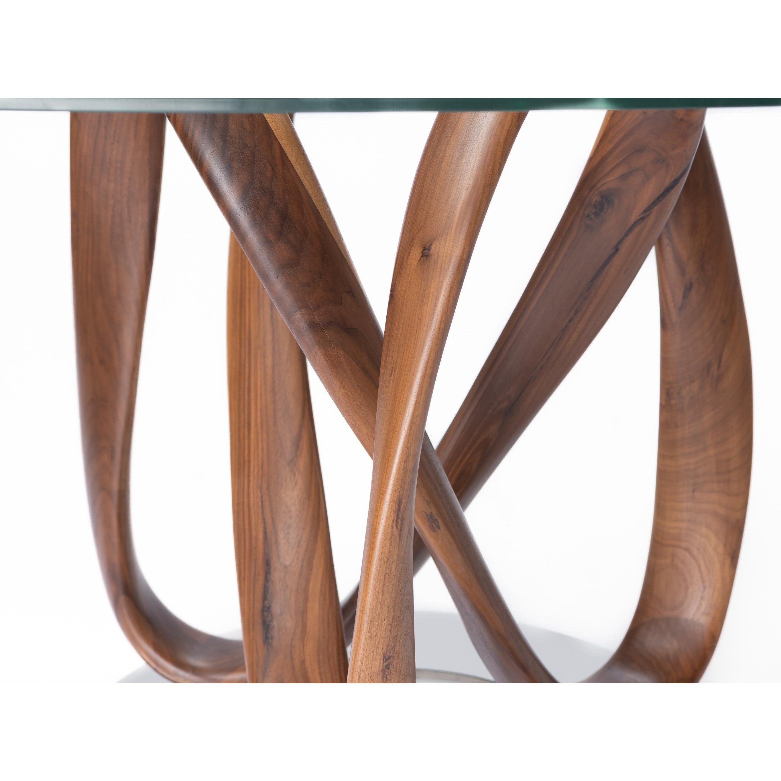 Single infinity Dining table-flitch and grain