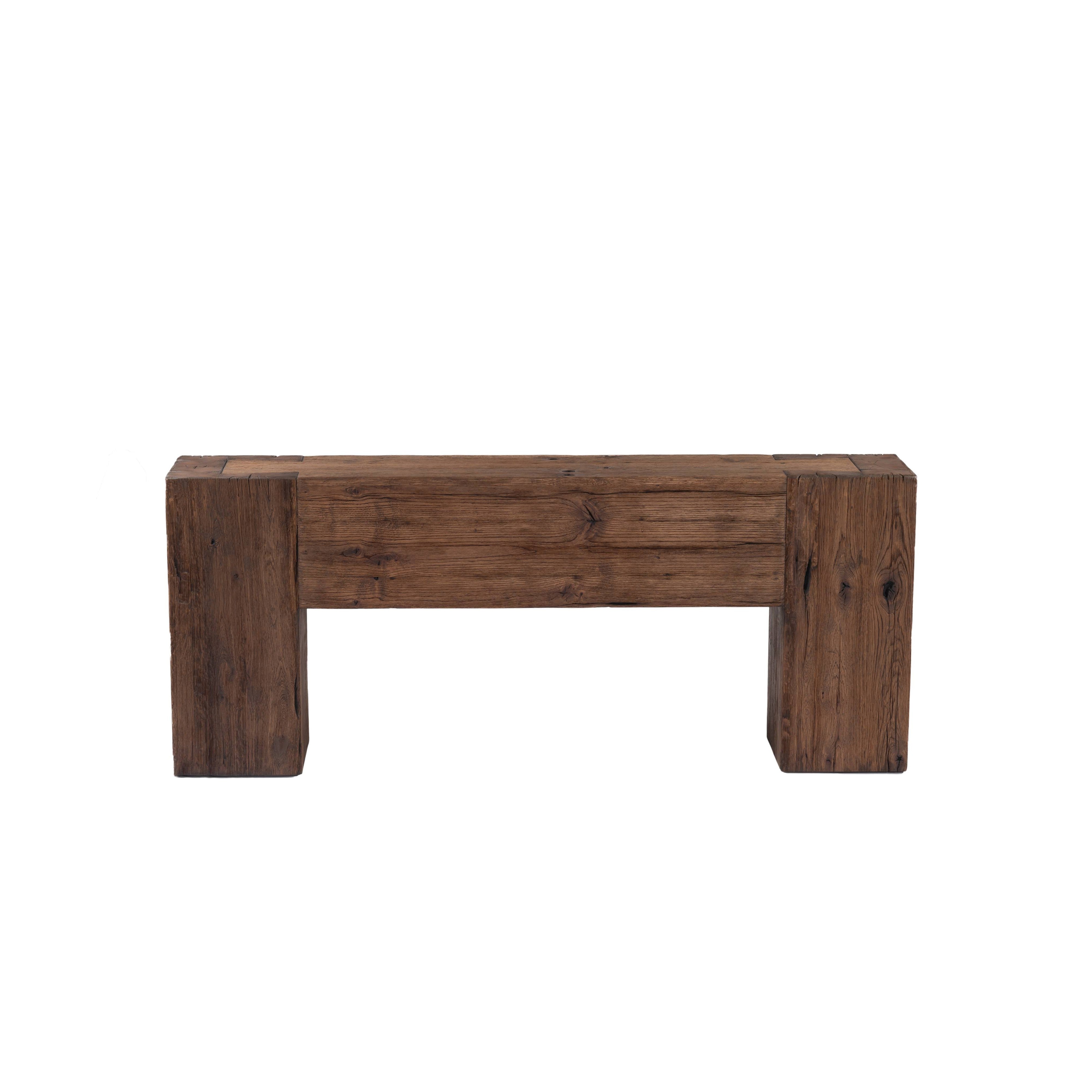 Reclaimed Oak Console-flitch and grain