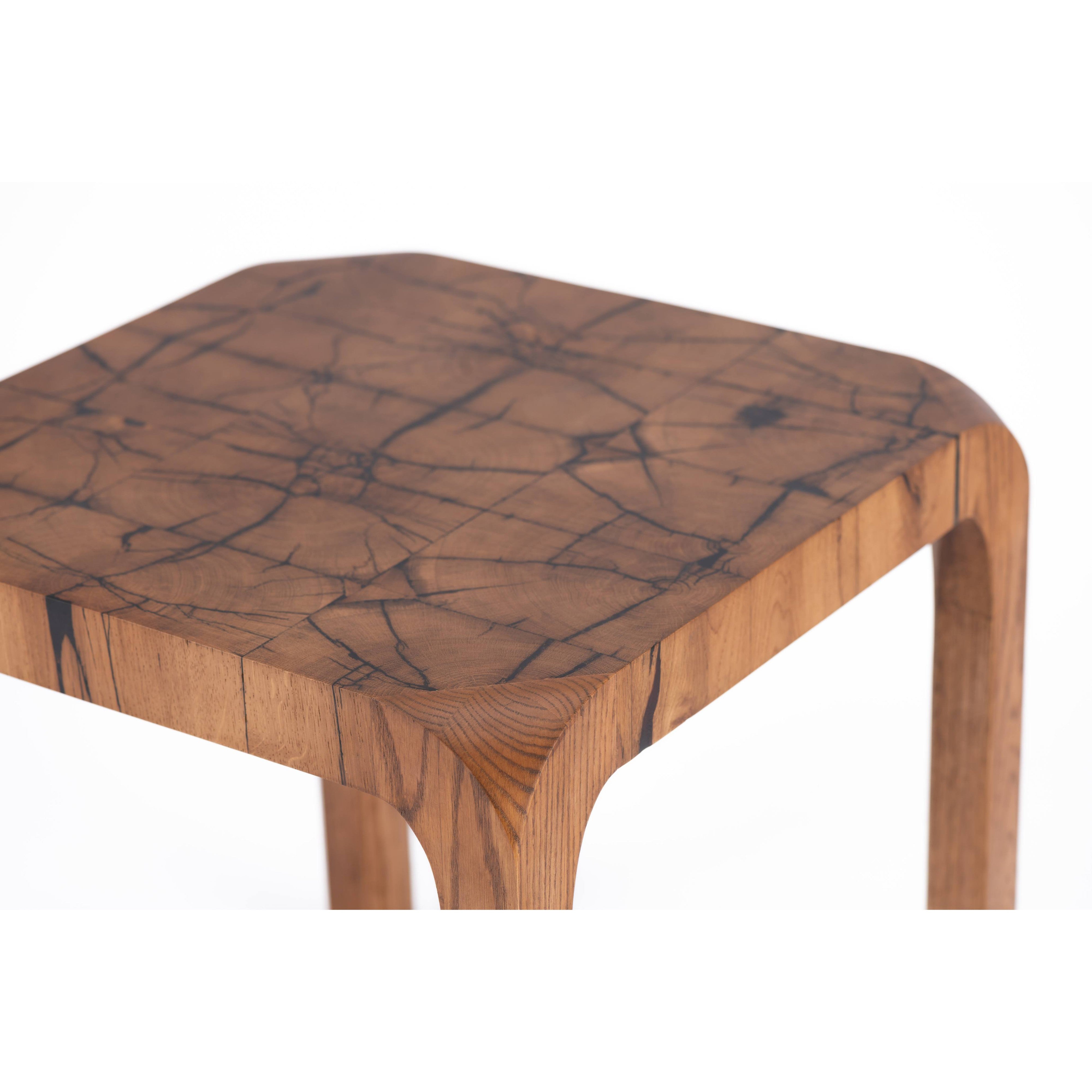 End Grain Side Table-flitch and grain
