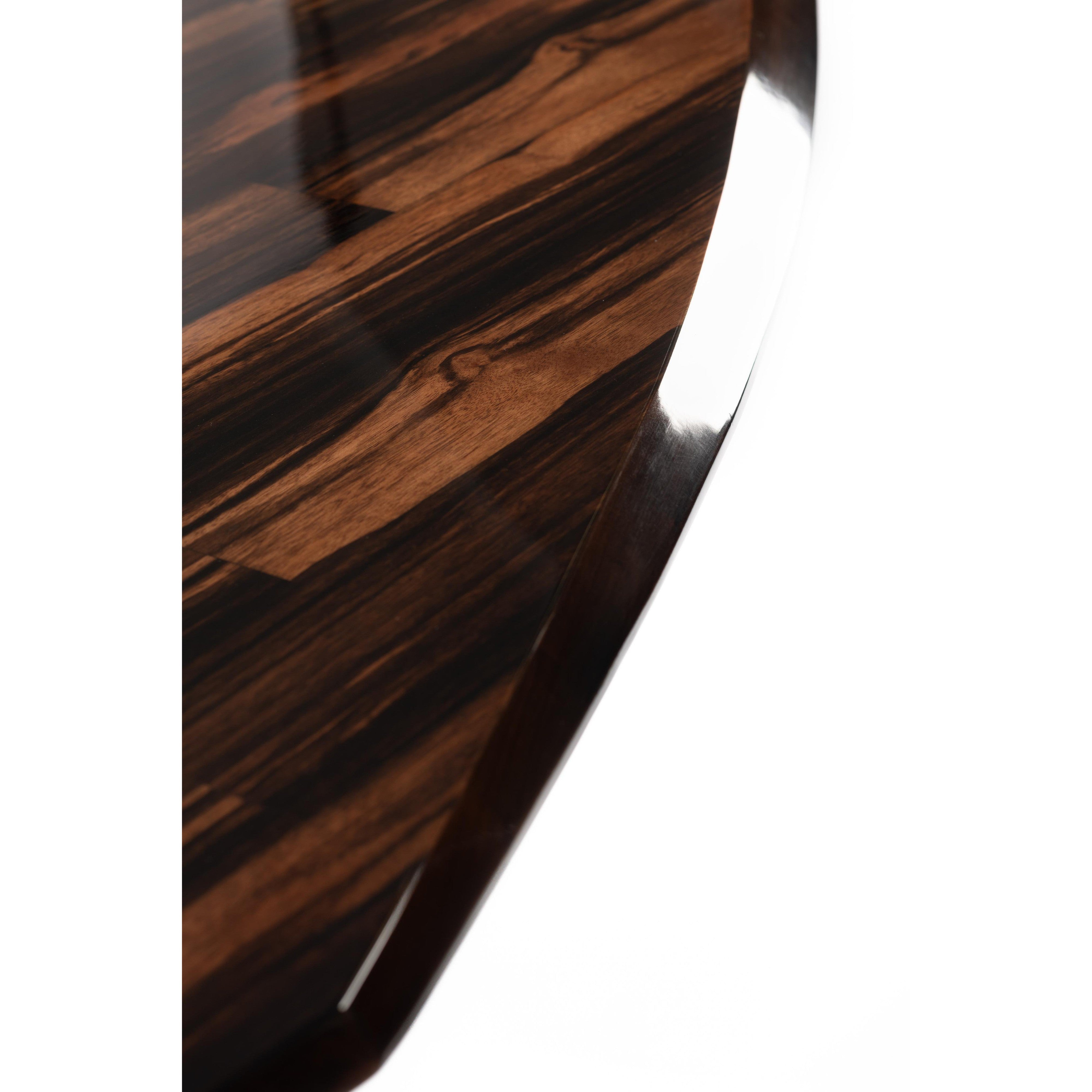 Ebony Dining Table-flitch and grain