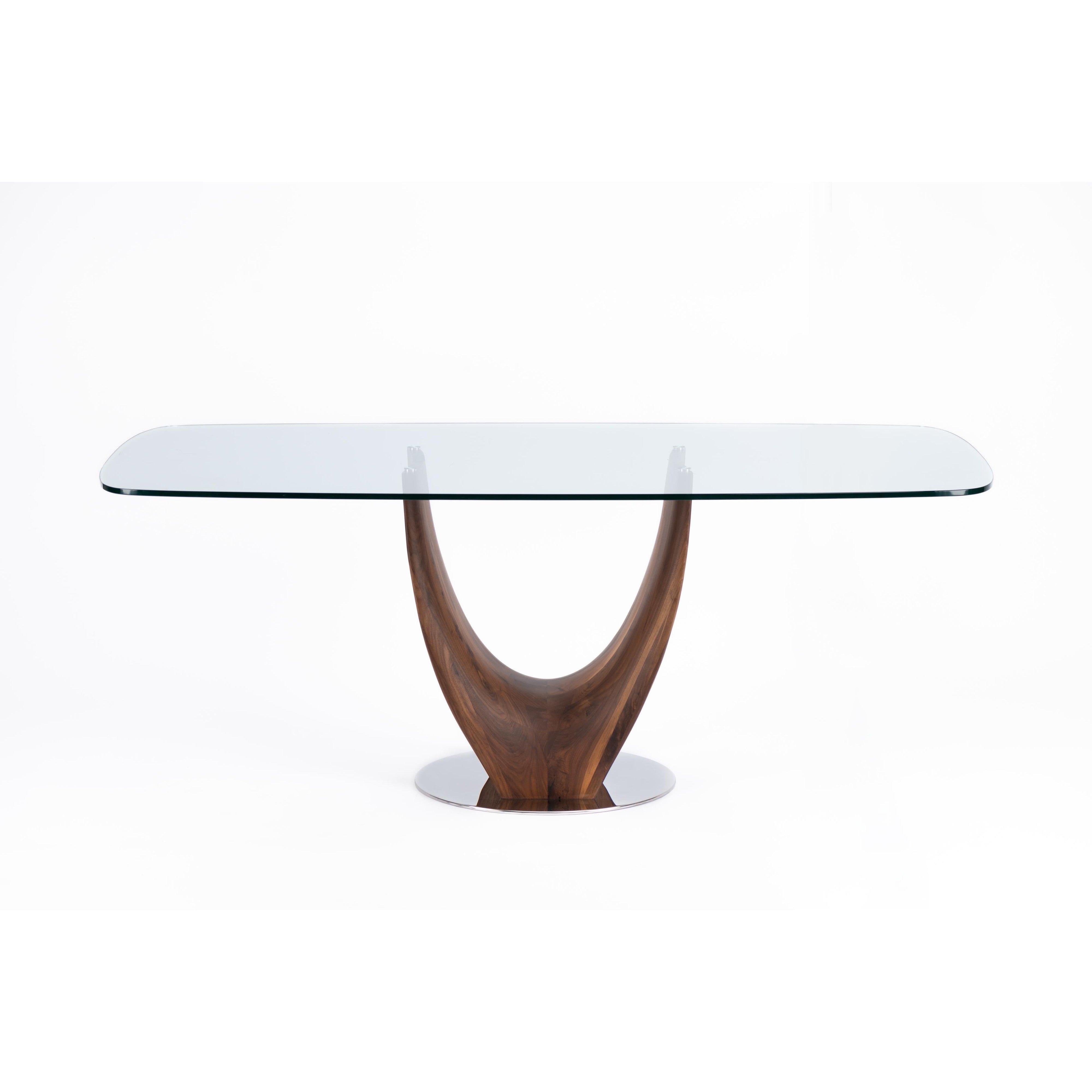 Single large U-leg Dining table-flitch and grain