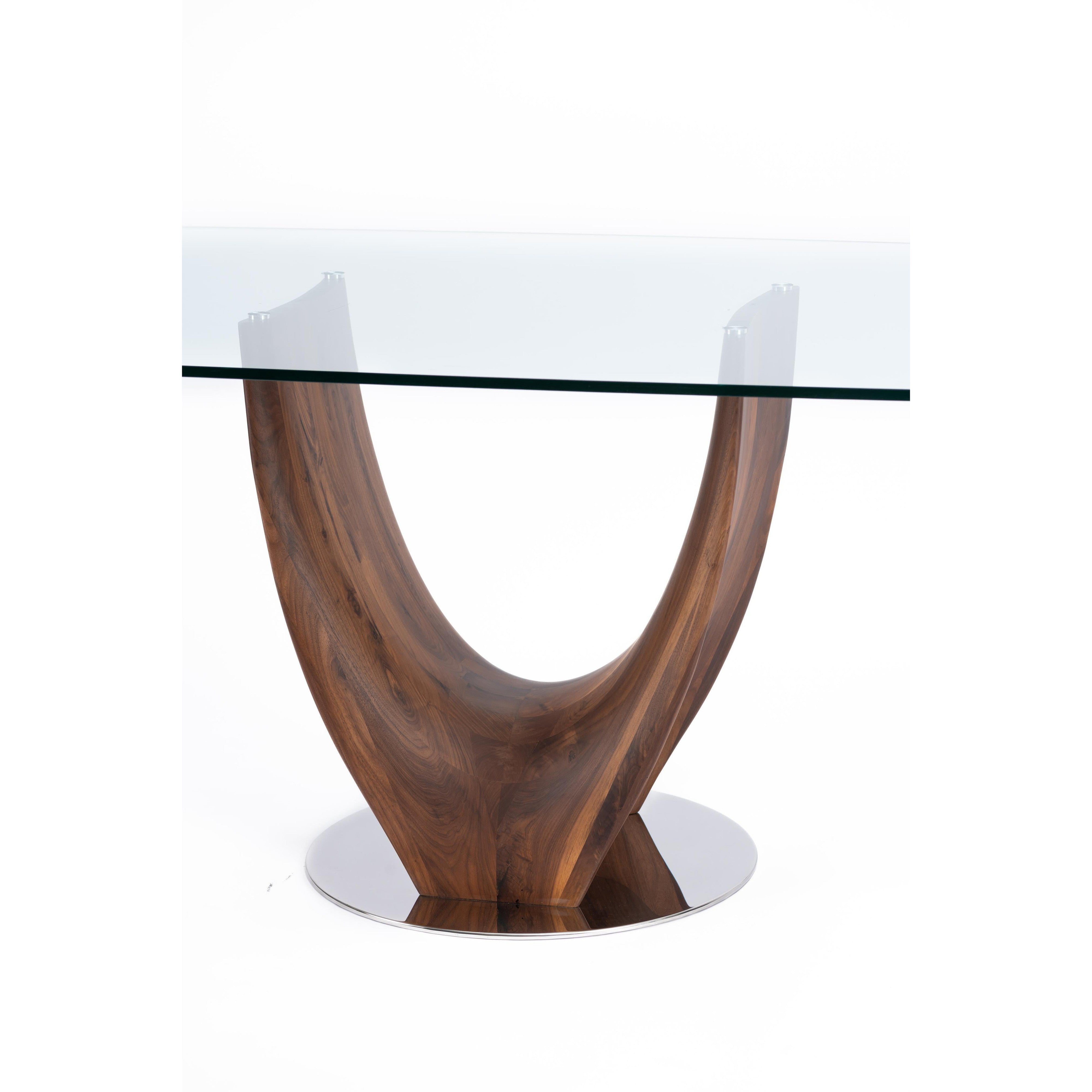 Single large U-leg Dining table-flitch and grain