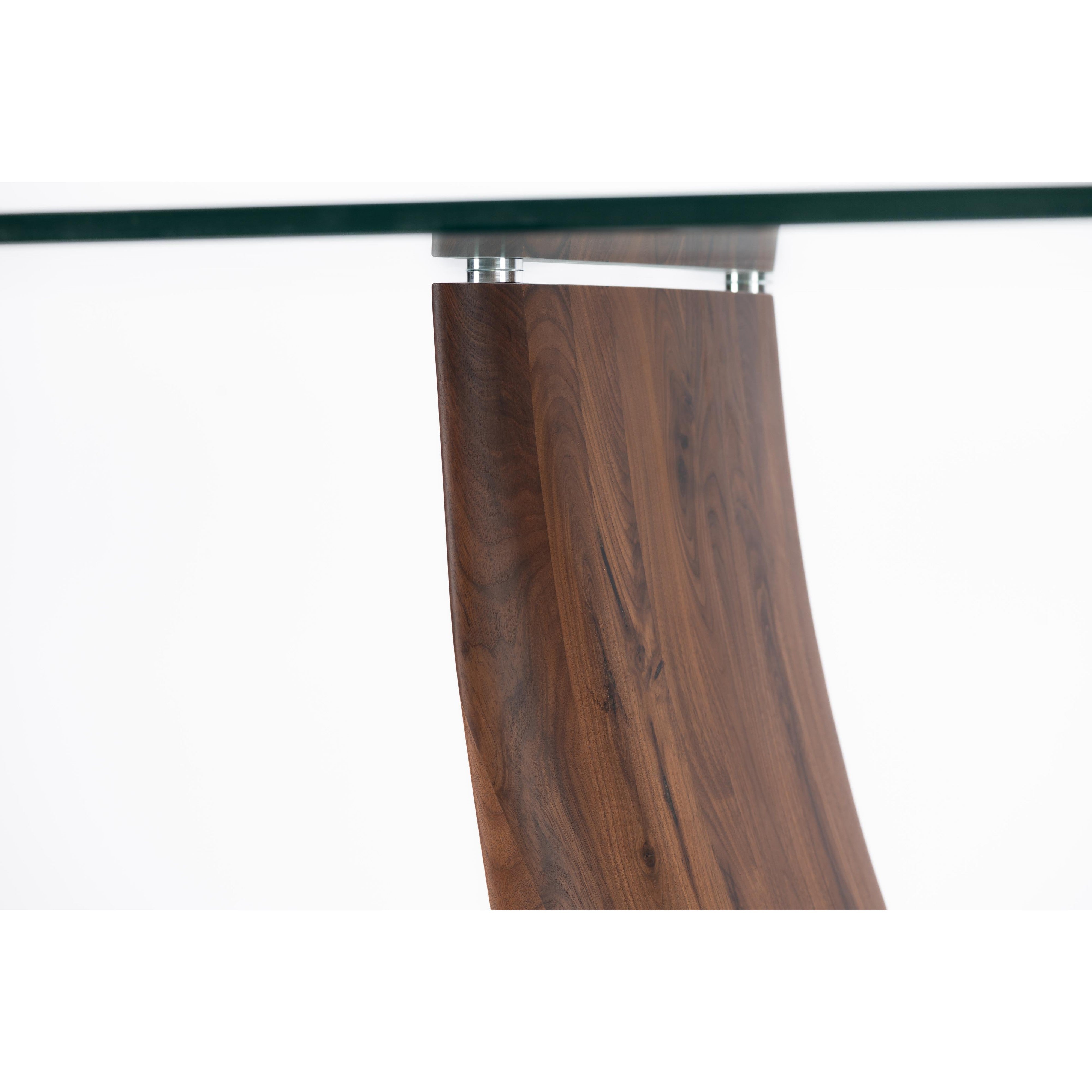 Single large U-leg Dining table-flitch and grain