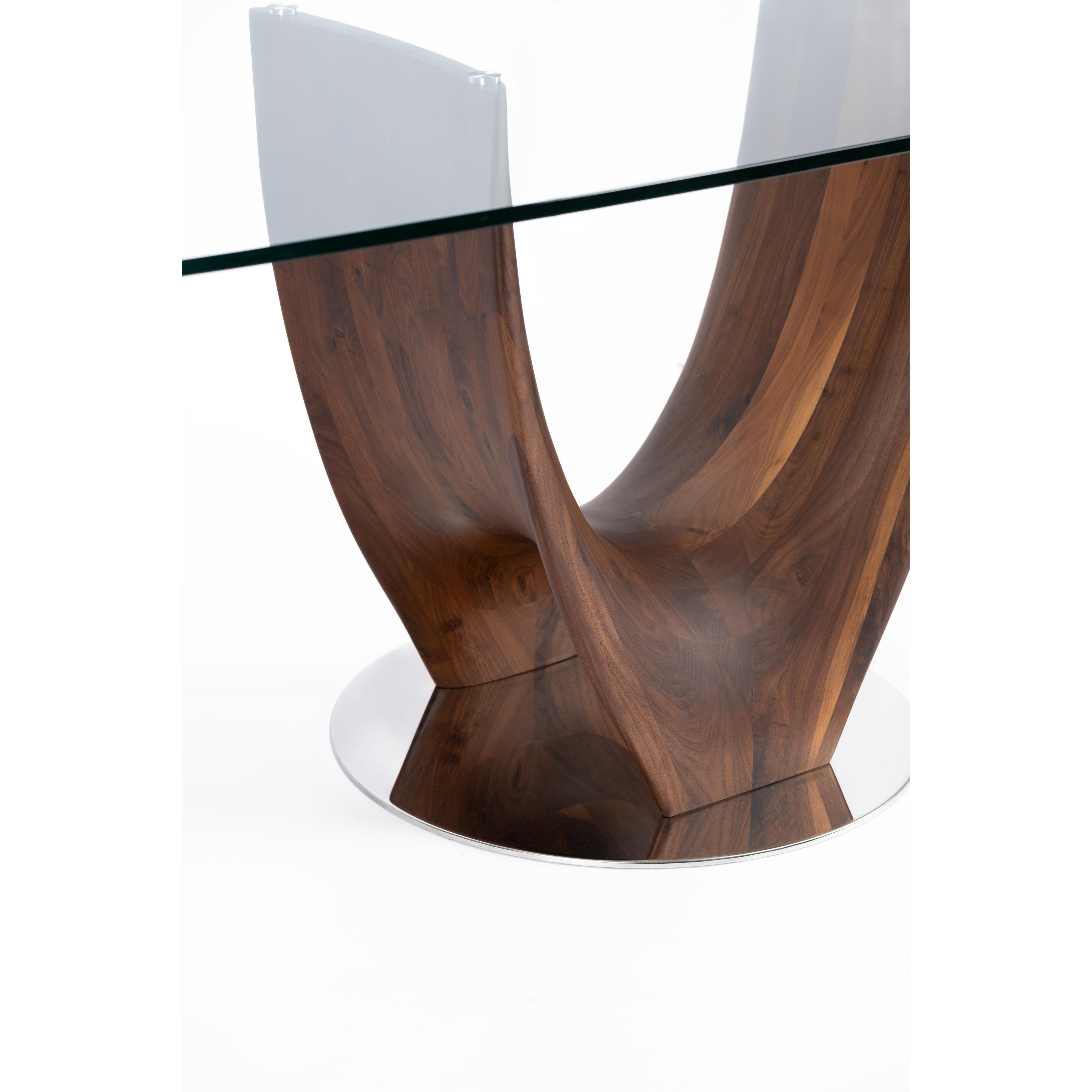 Single large U-leg Dining table-flitch and grain