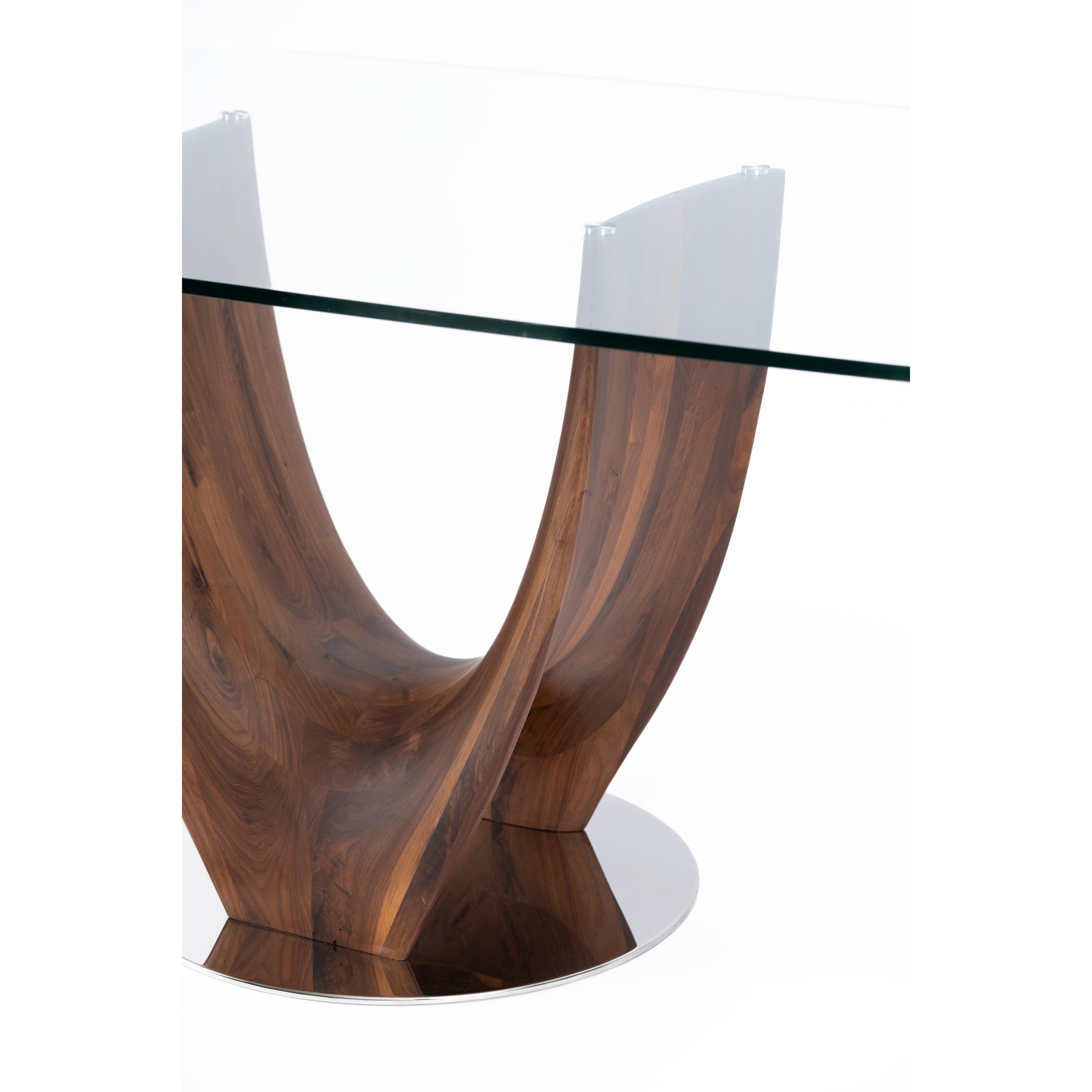 Single large U-leg Dining table-flitch and grain