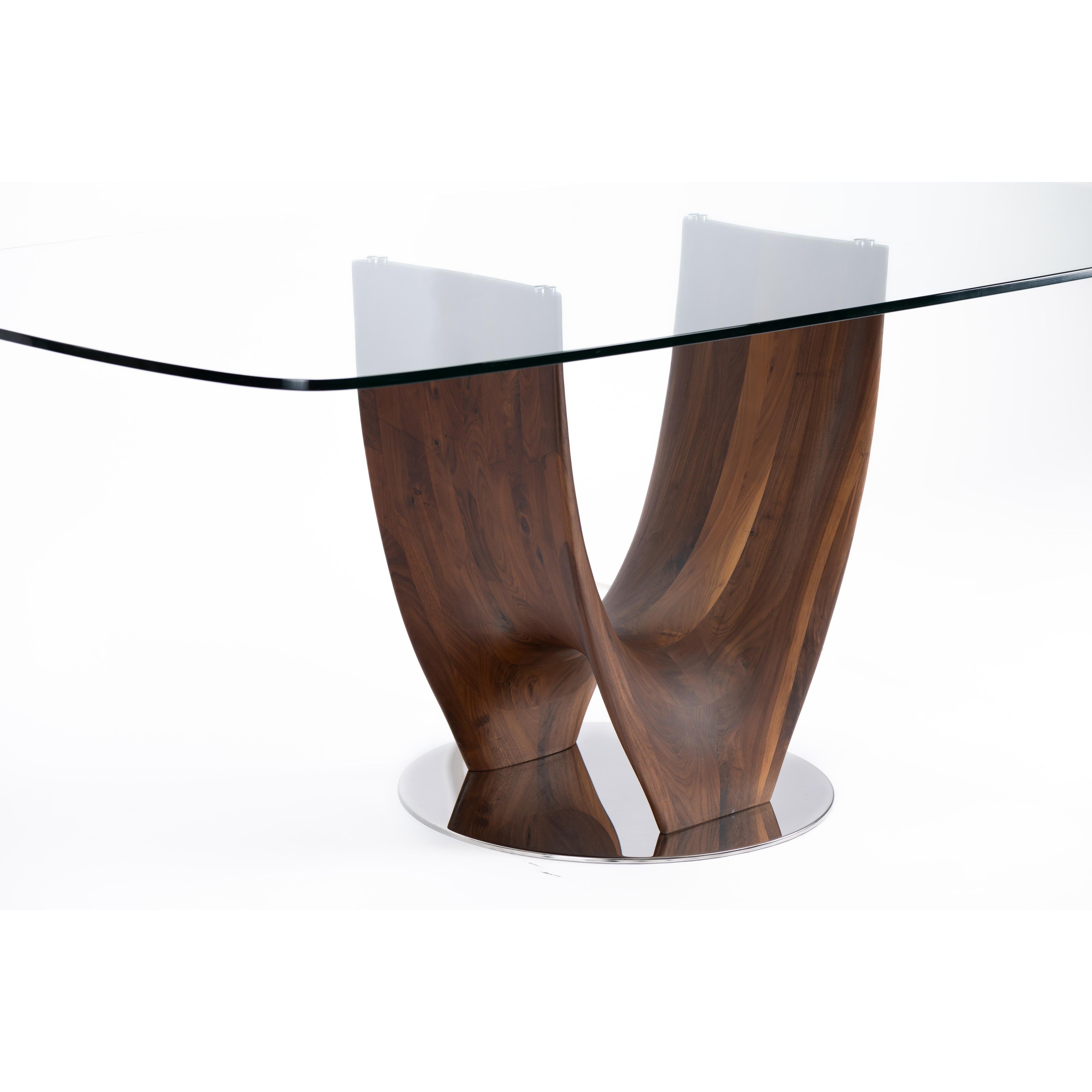 Single large U-leg Dining table-flitch and grain