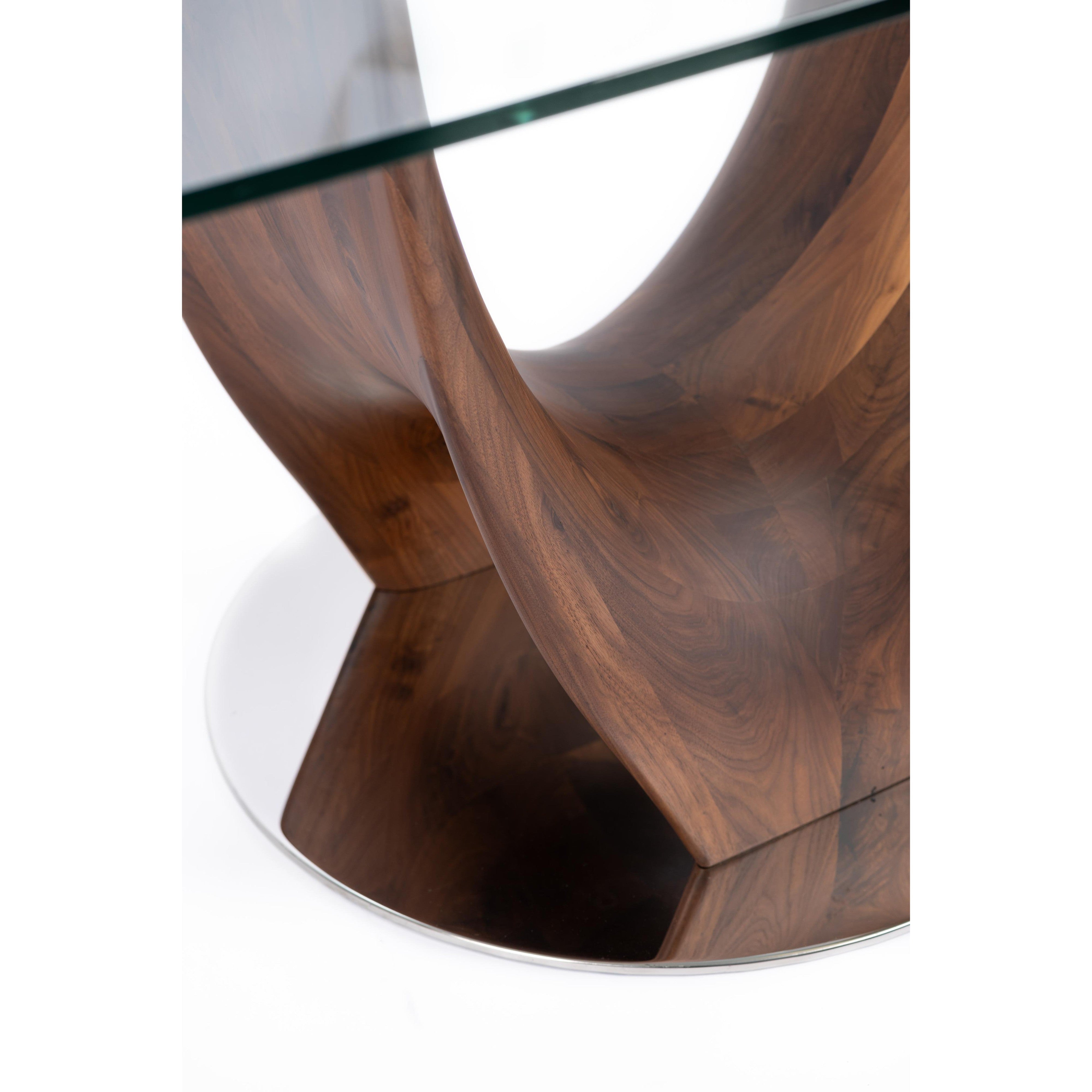 Single large U-leg Dining table-flitch and grain