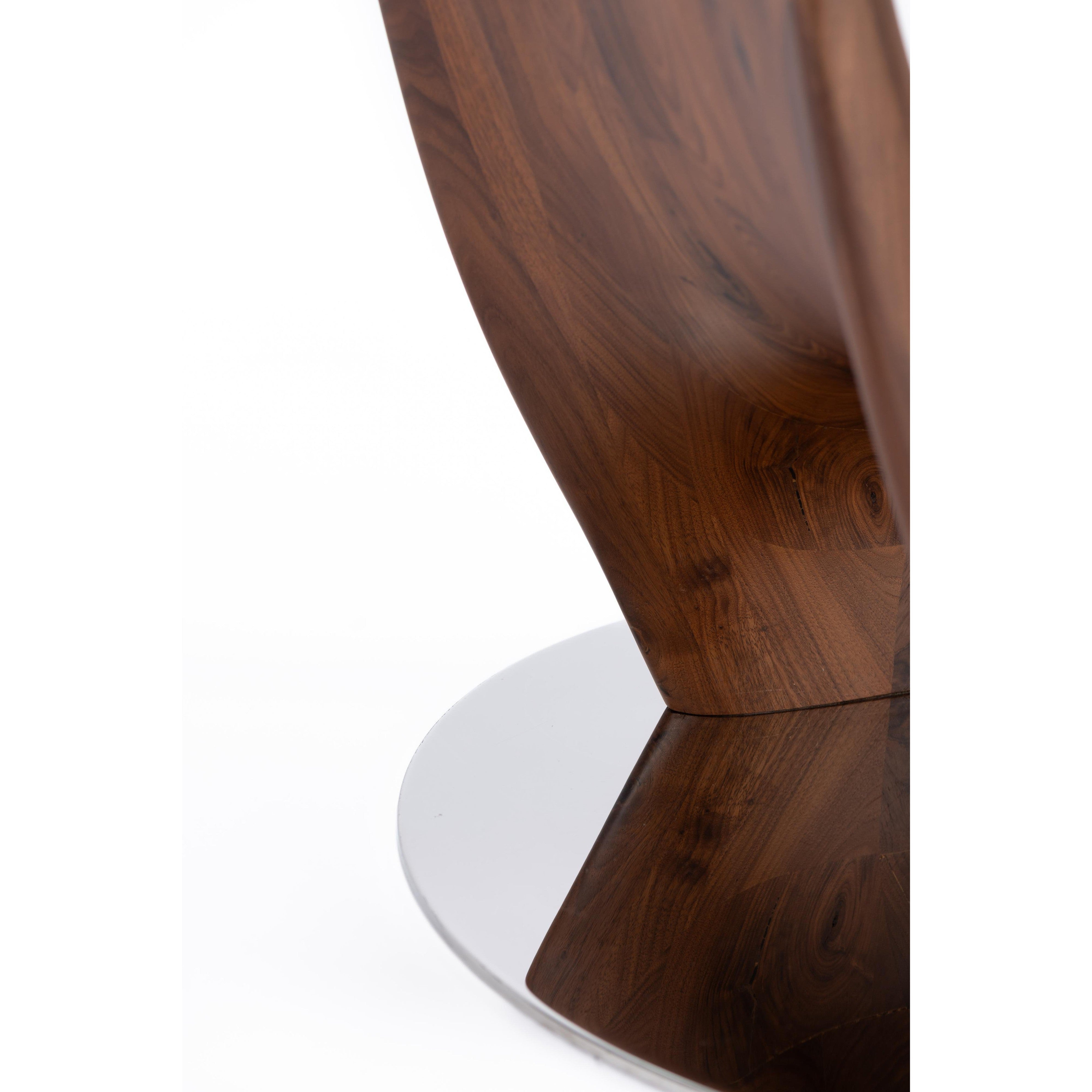 Single large U-leg Dining table-flitch and grain