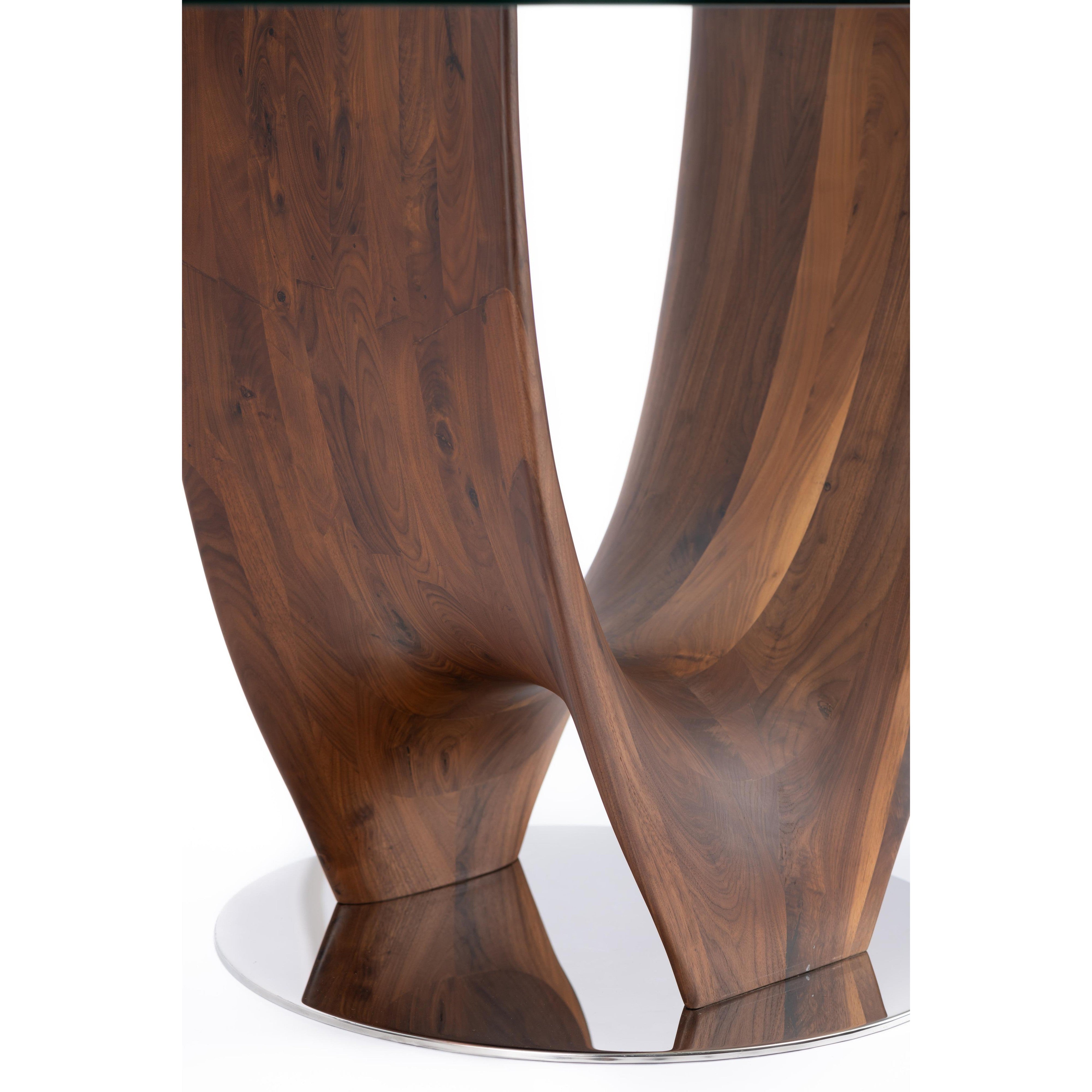 Single large U-leg Dining table-flitch and grain