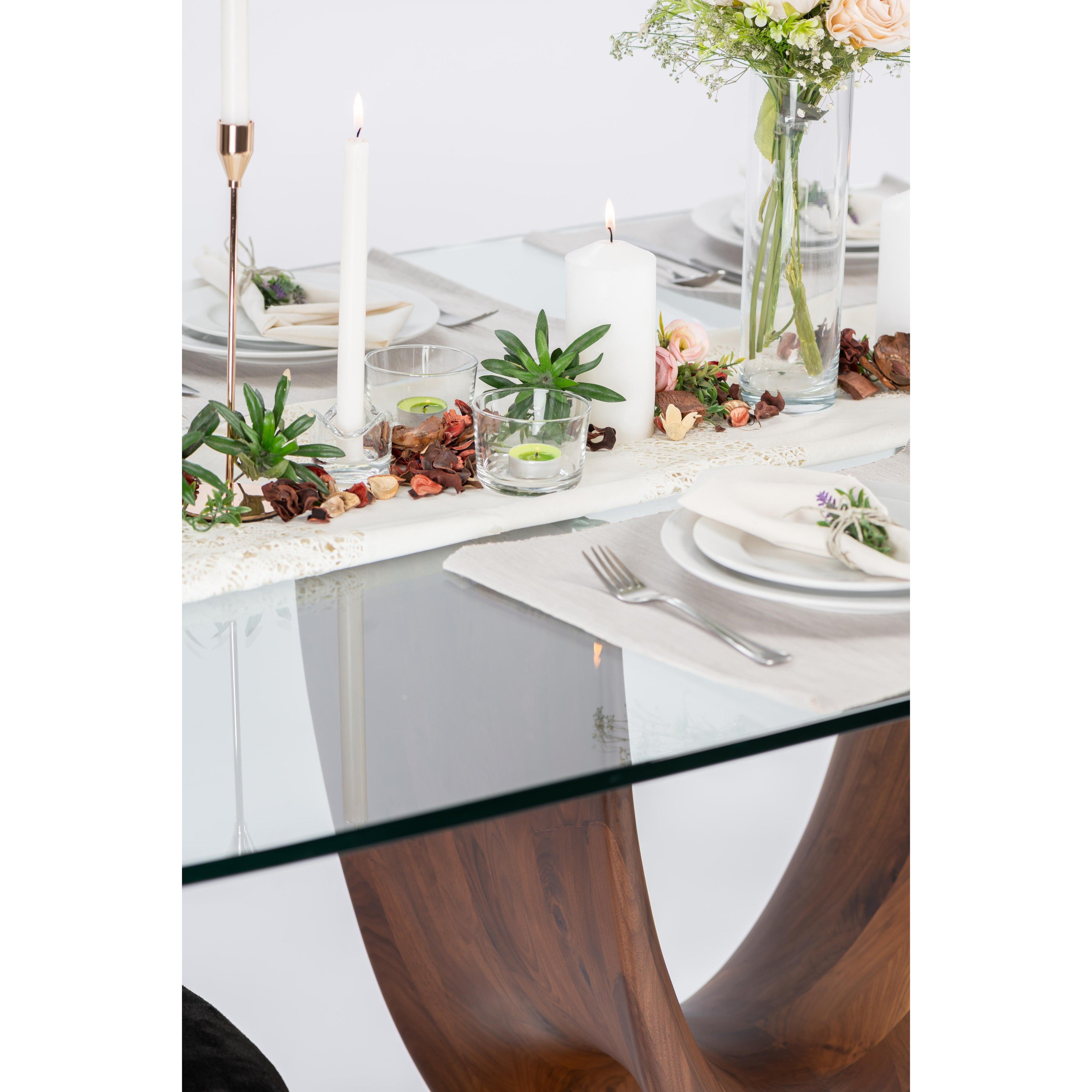 Single large U-leg Dining table-flitch and grain