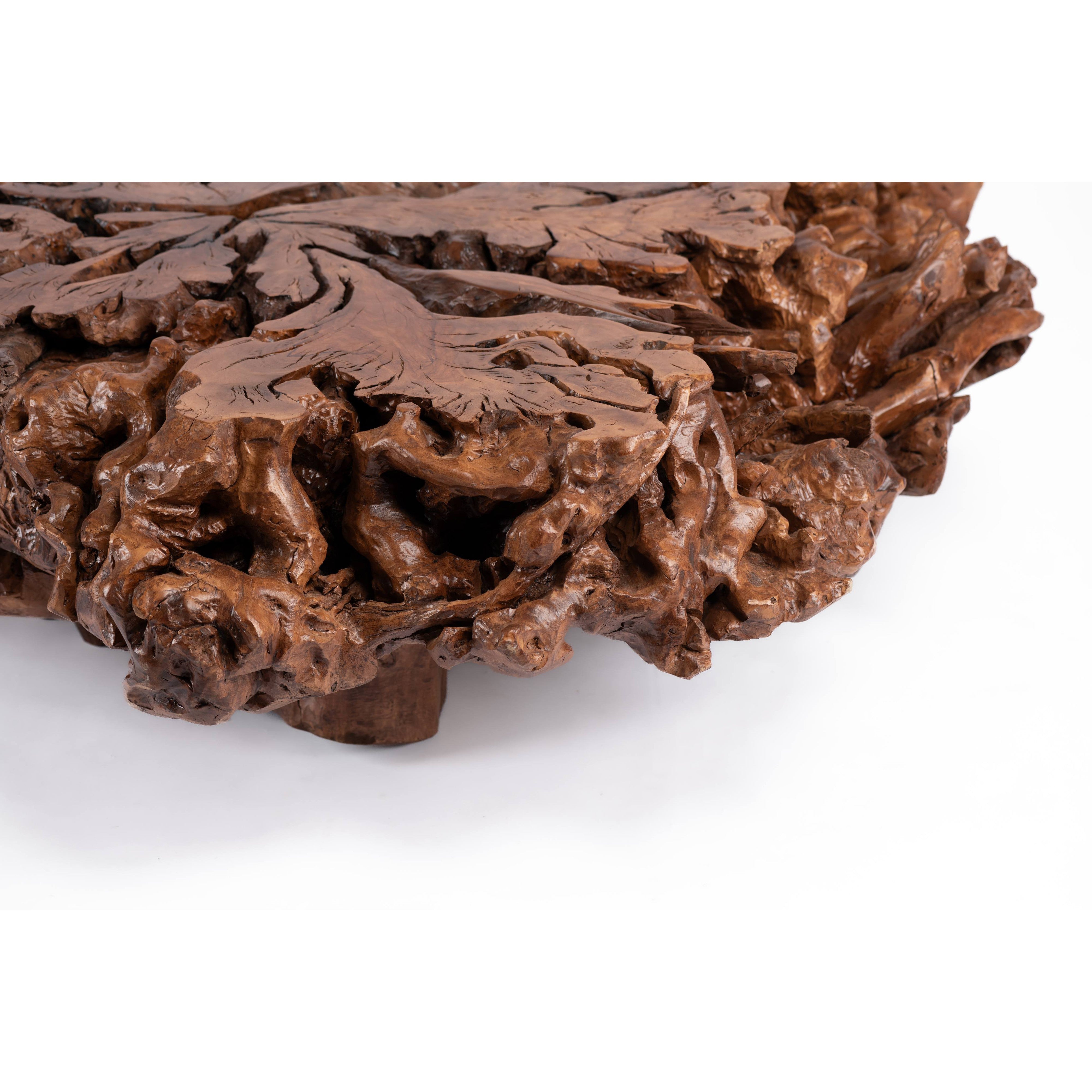 Olive Trunk Center Table-flitch and grain