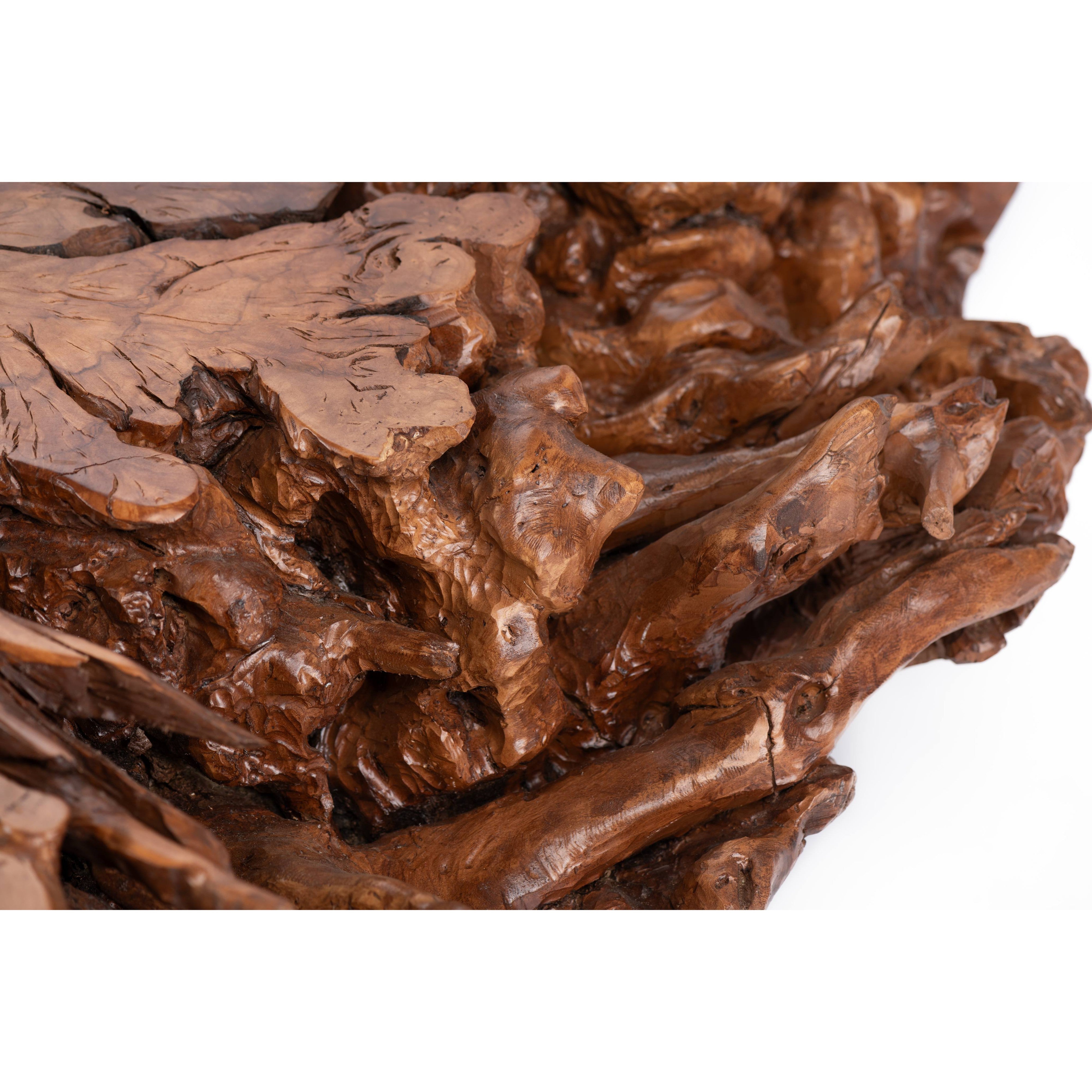 Olive Trunk Center Table-flitch and grain