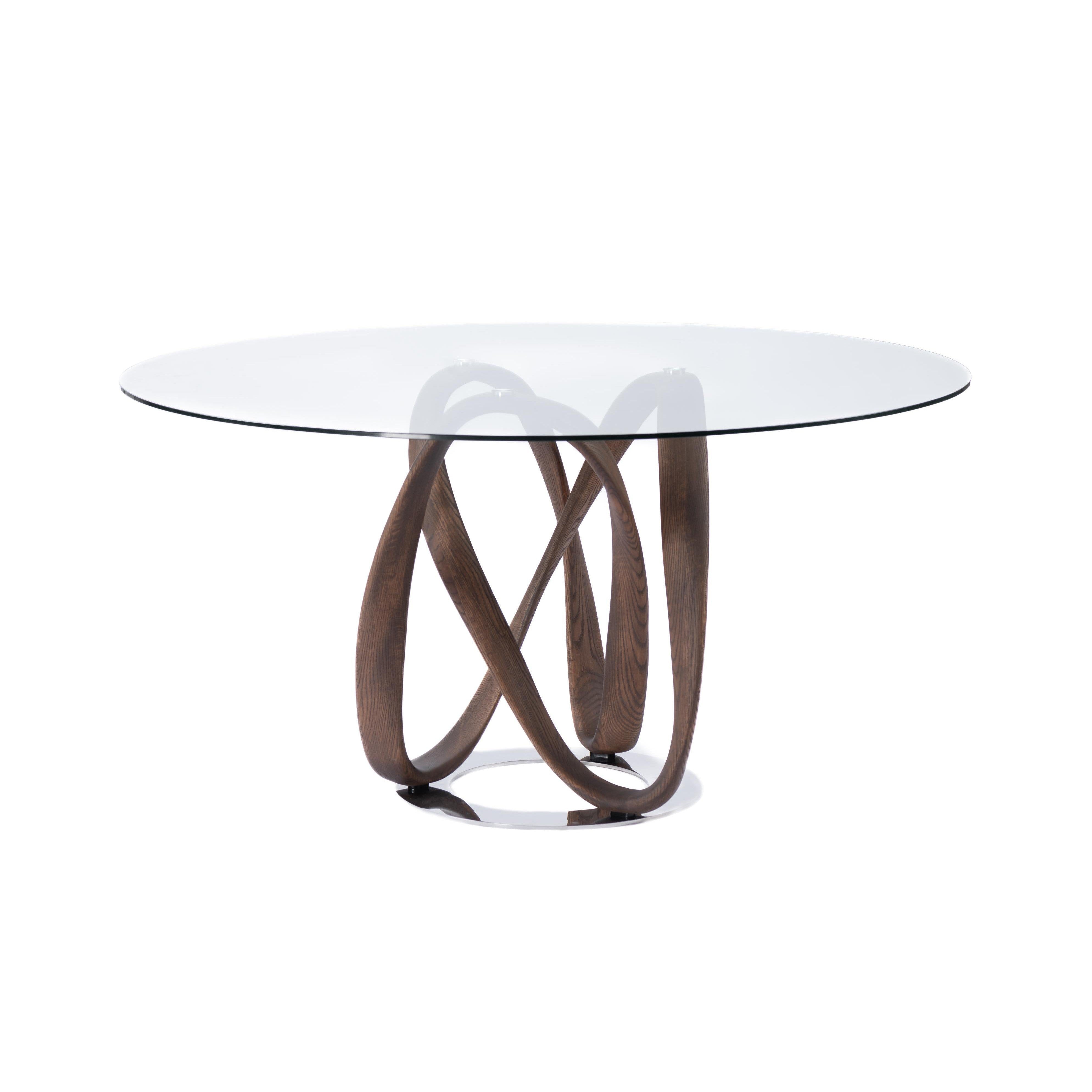 Single infinity Dining table-flitch and grain