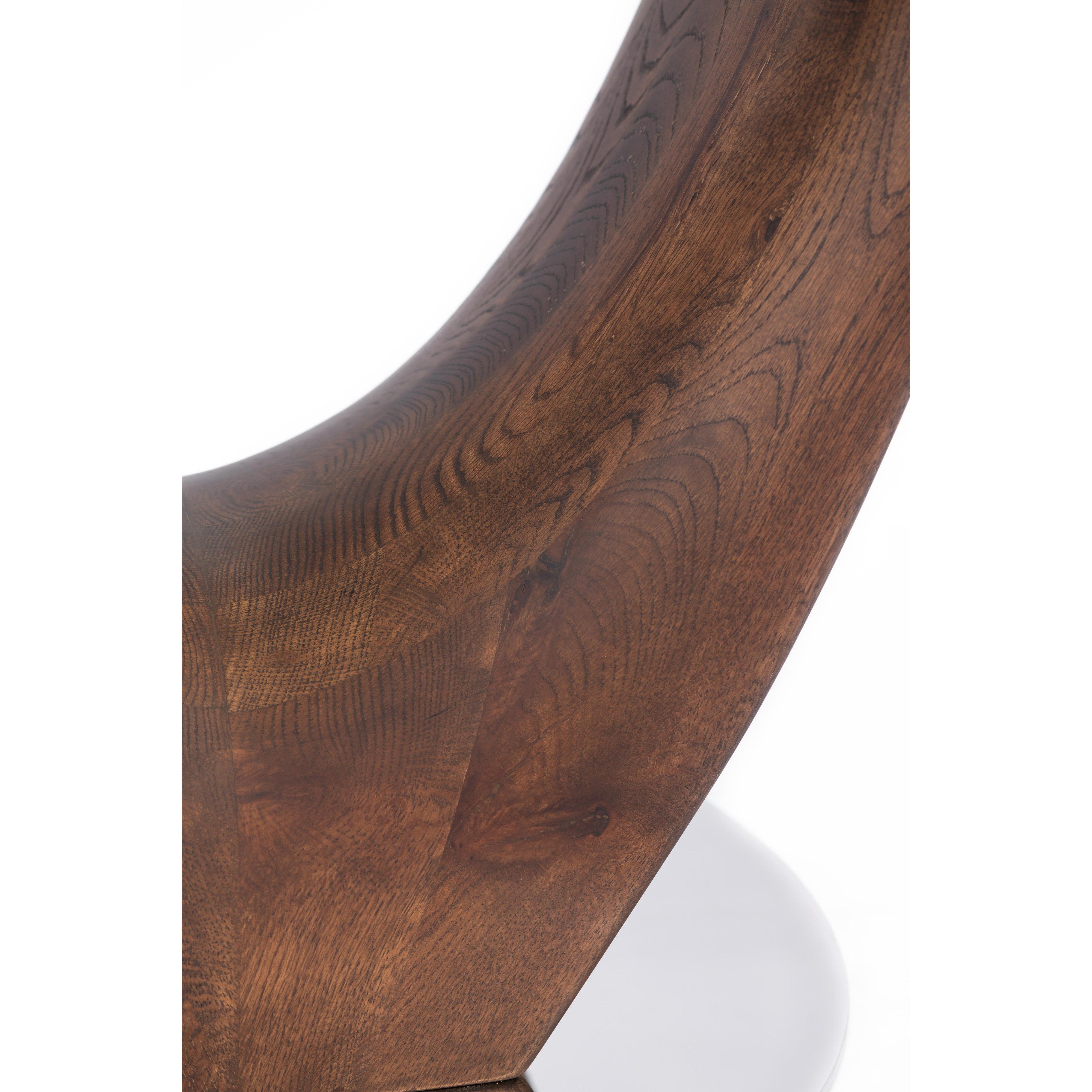 Single small U-leg Dining table-flitch and grain