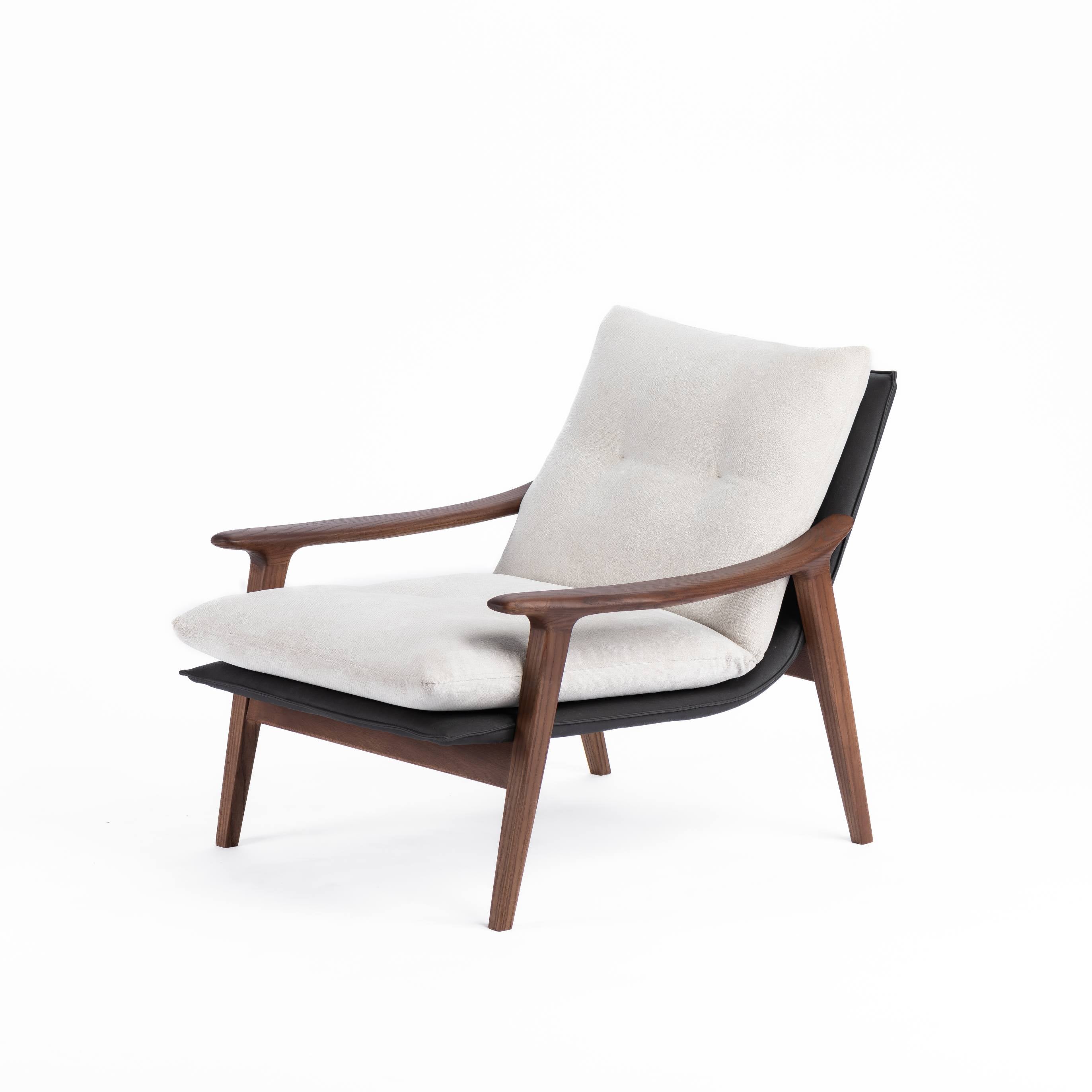 Lacoste Leather Arm Chair-flitch and grain