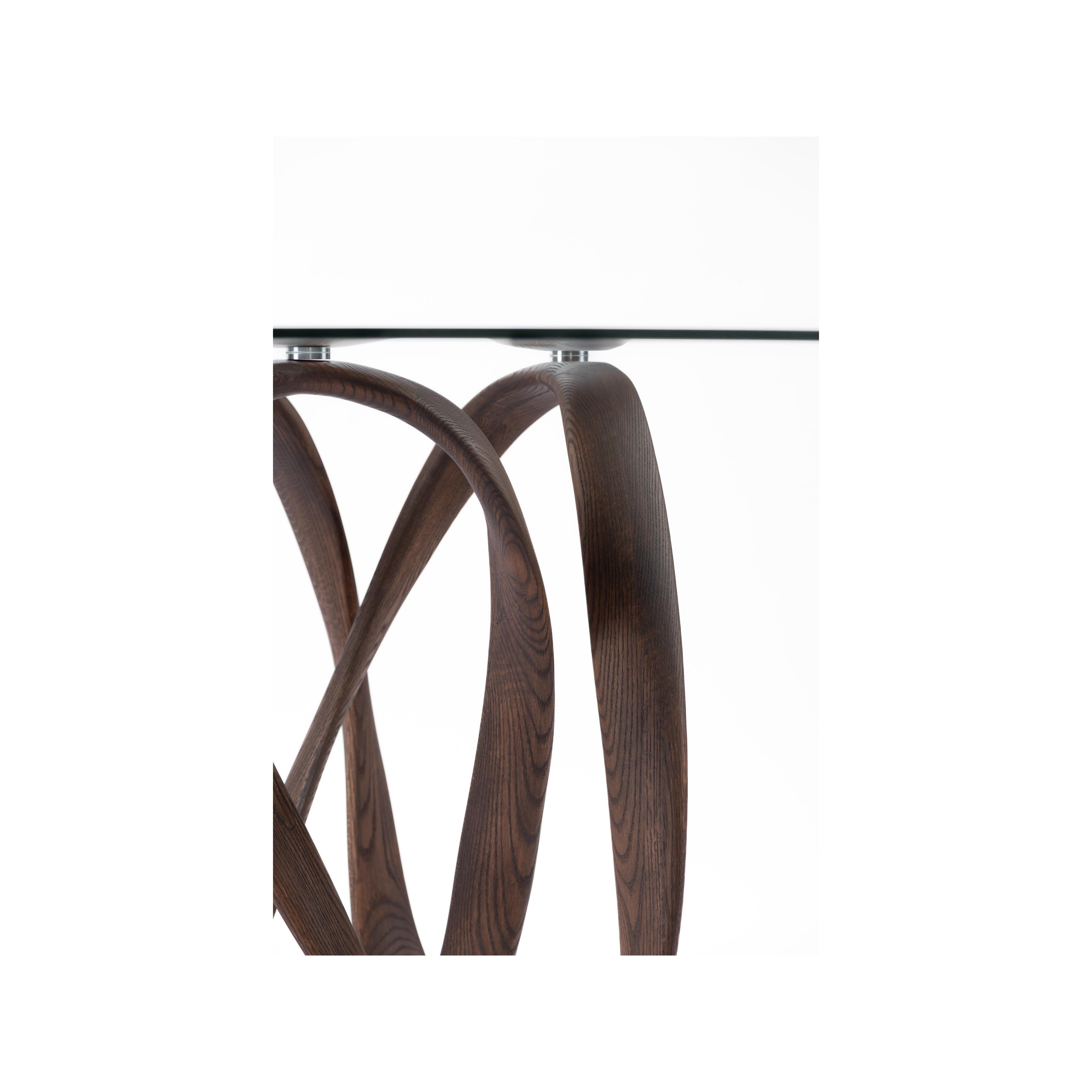 Single infinity Dining table-flitch and grain