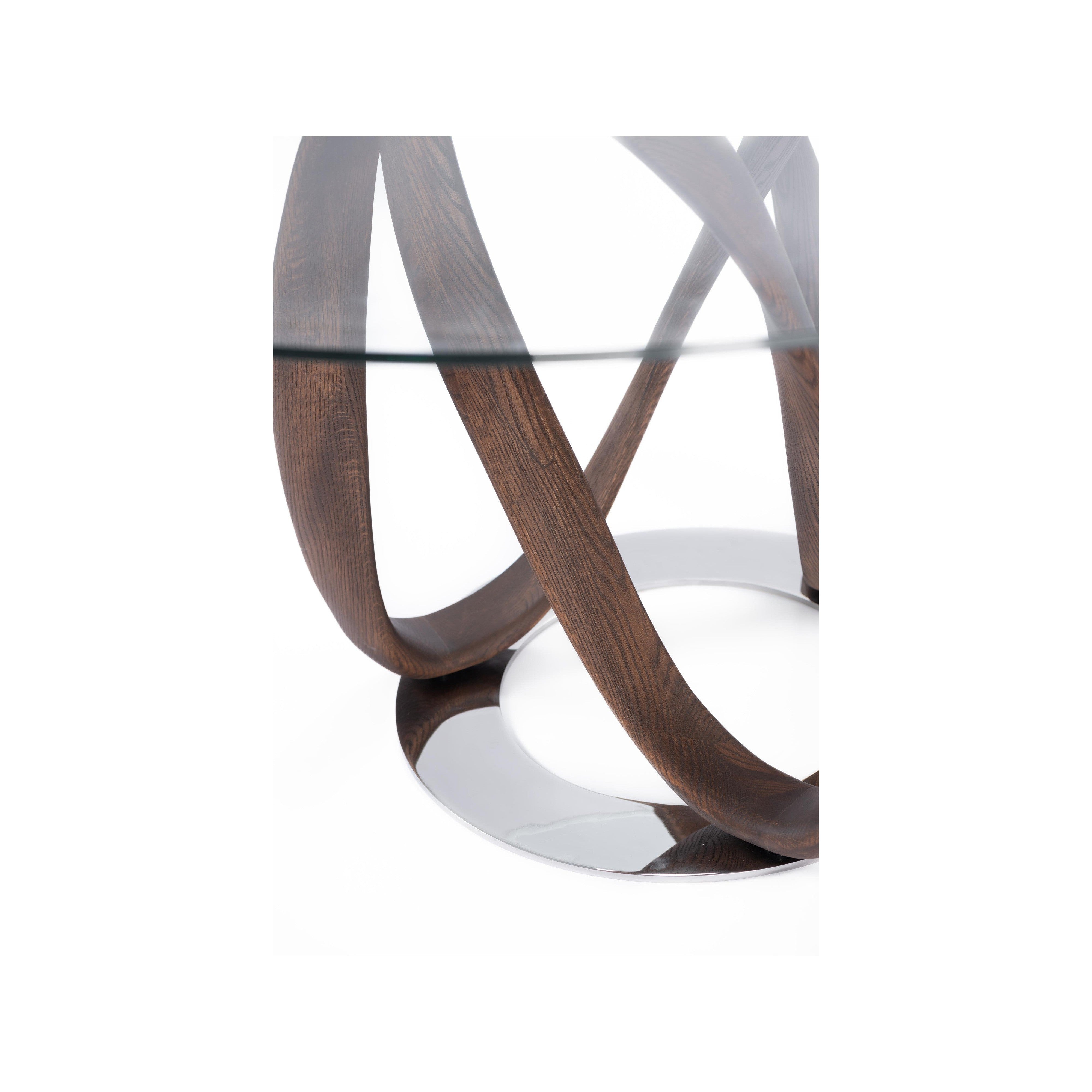 Single infinity Dining table-flitch and grain