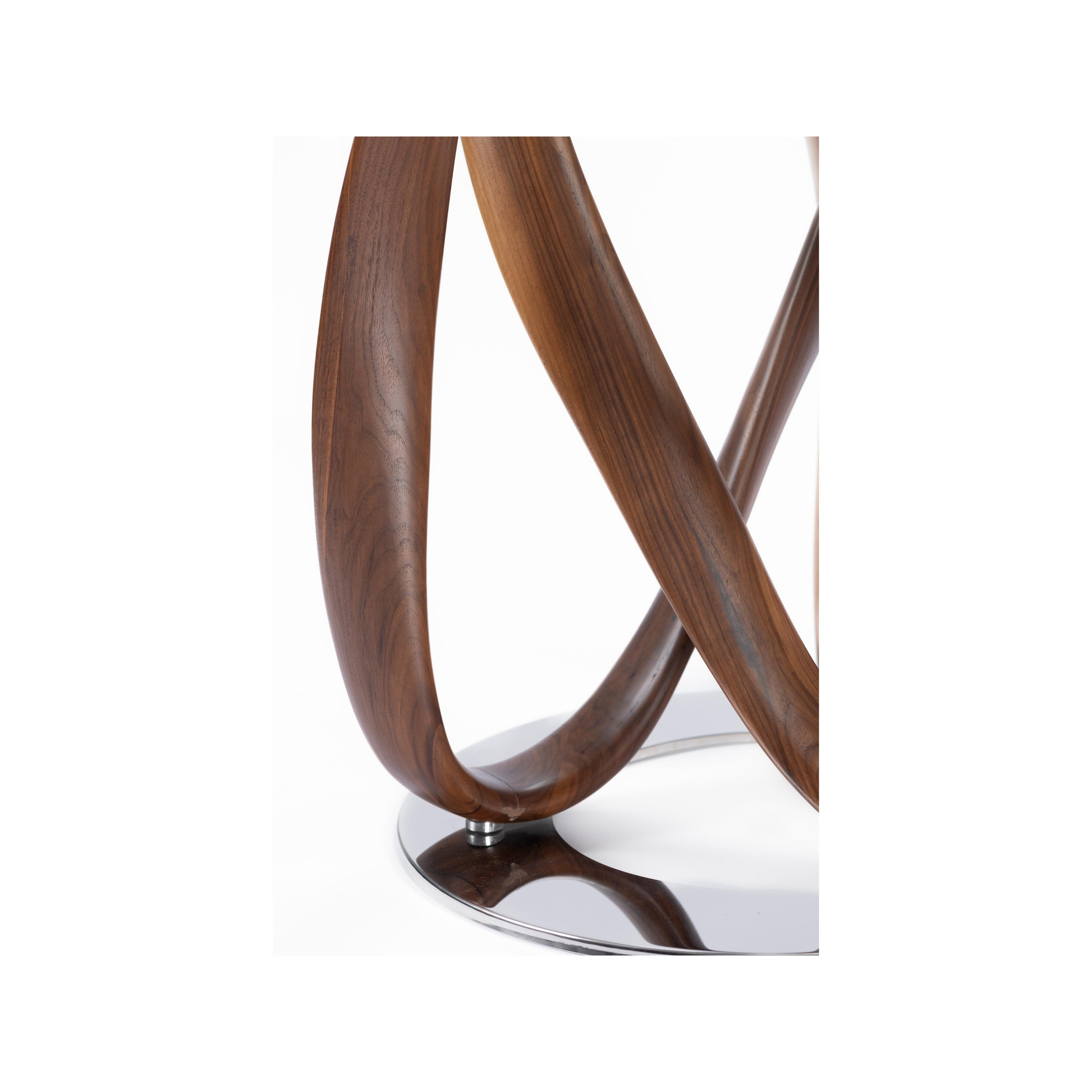 Single infinity Dining table-flitch and grain