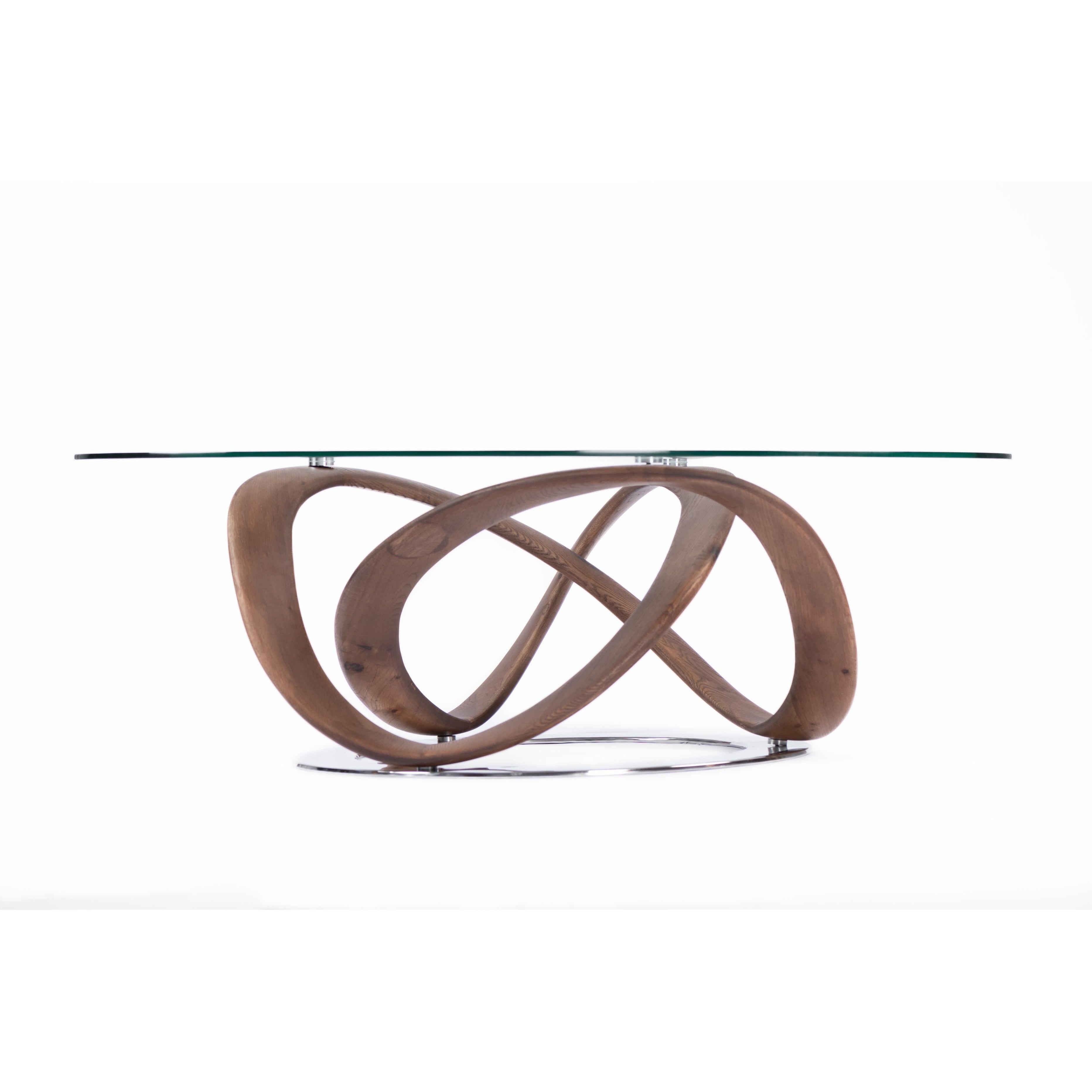 Infinity coffee table-flitch and grain