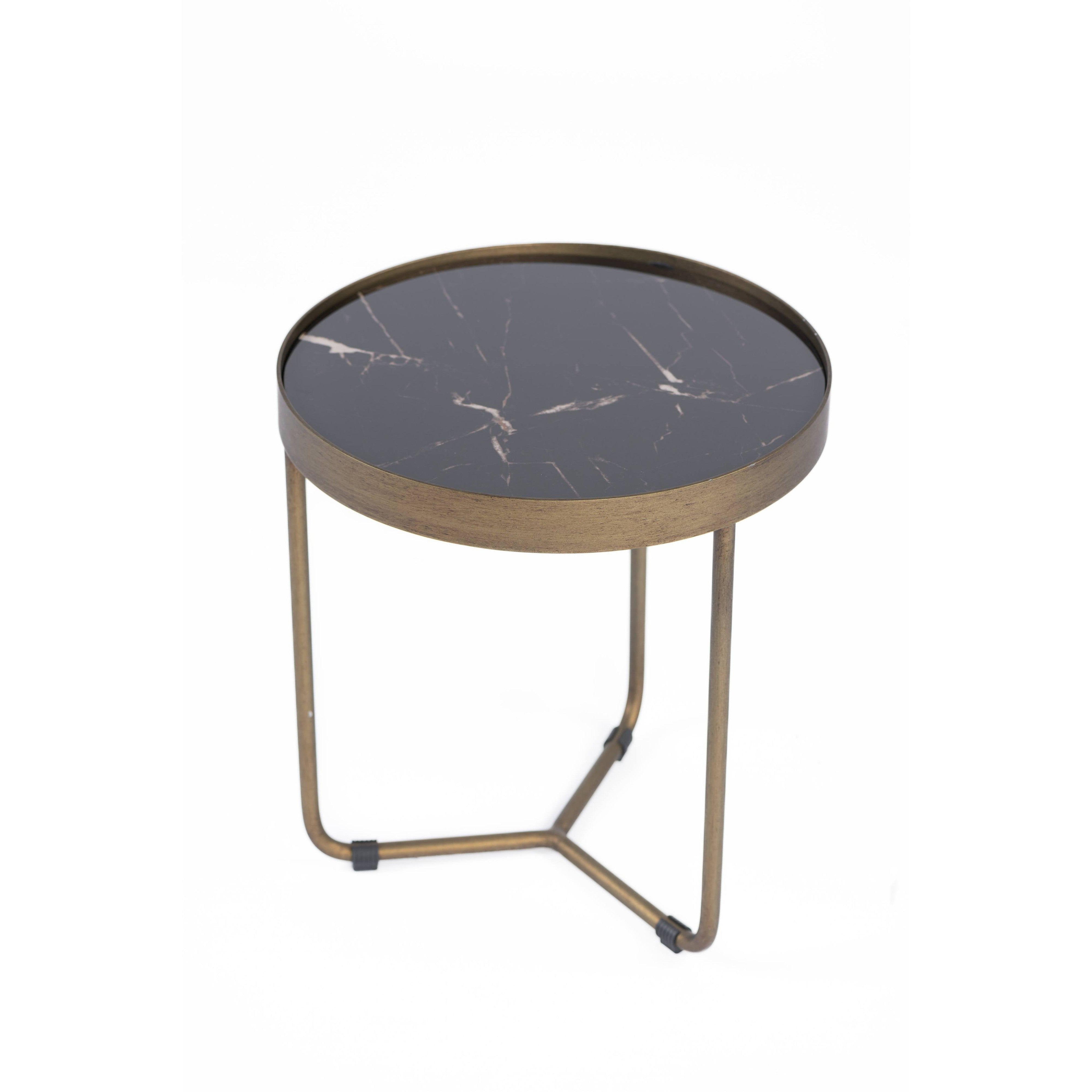 Circular Metal Table 38-flitch and grain