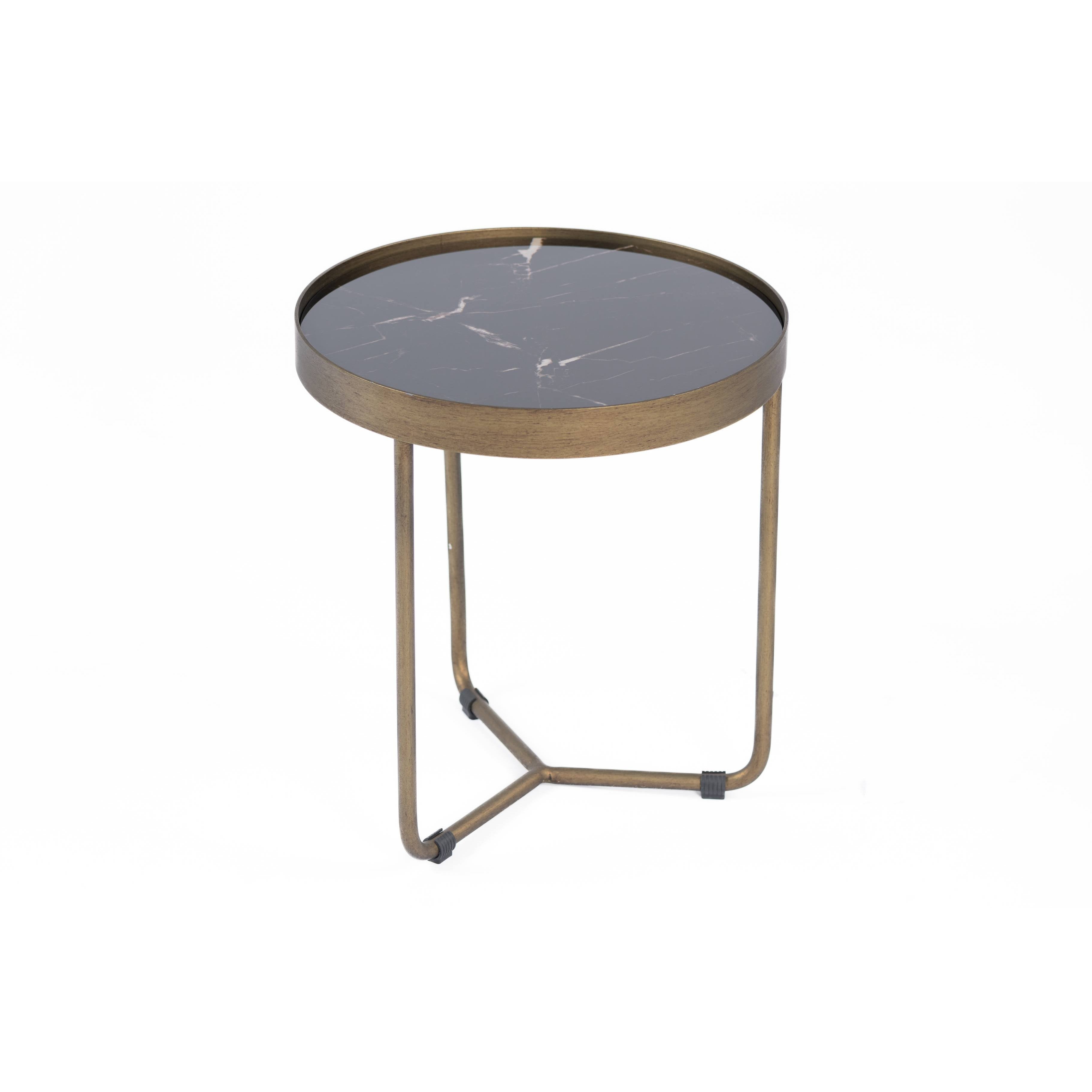 Circular Metal Table 38-flitch and grain