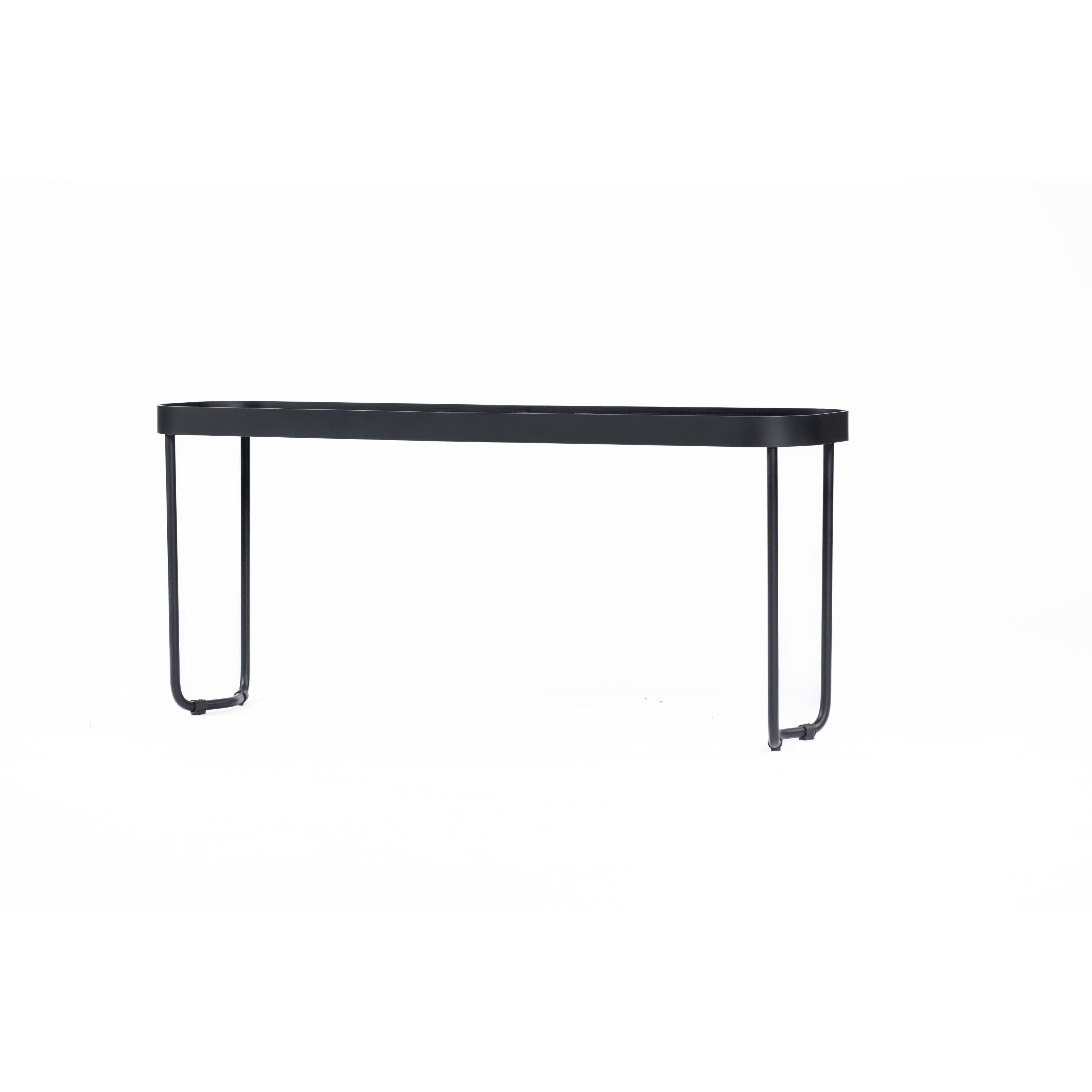 Rectangular Metal Table-flitch and grain