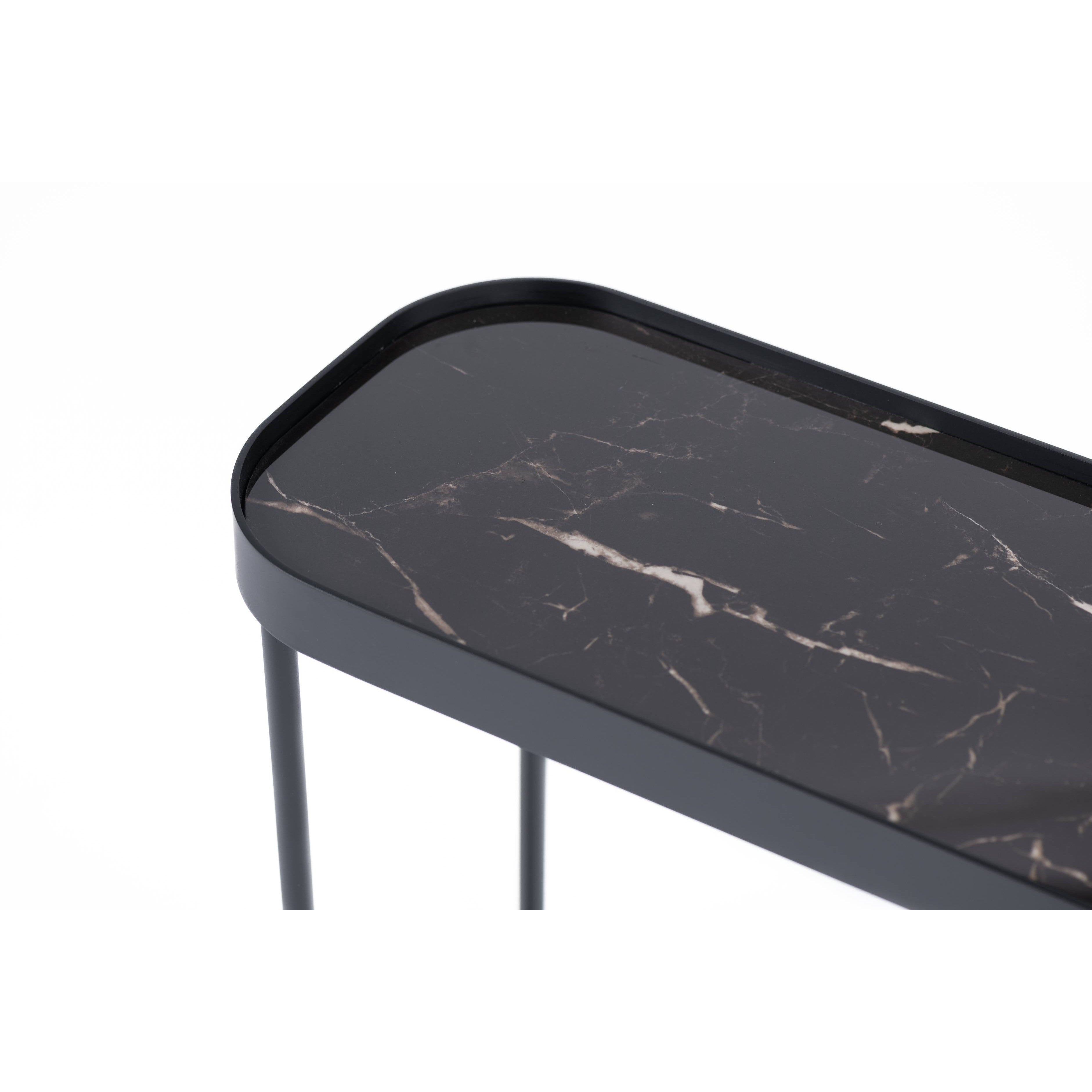 Rectangular Metal Table-flitch and grain