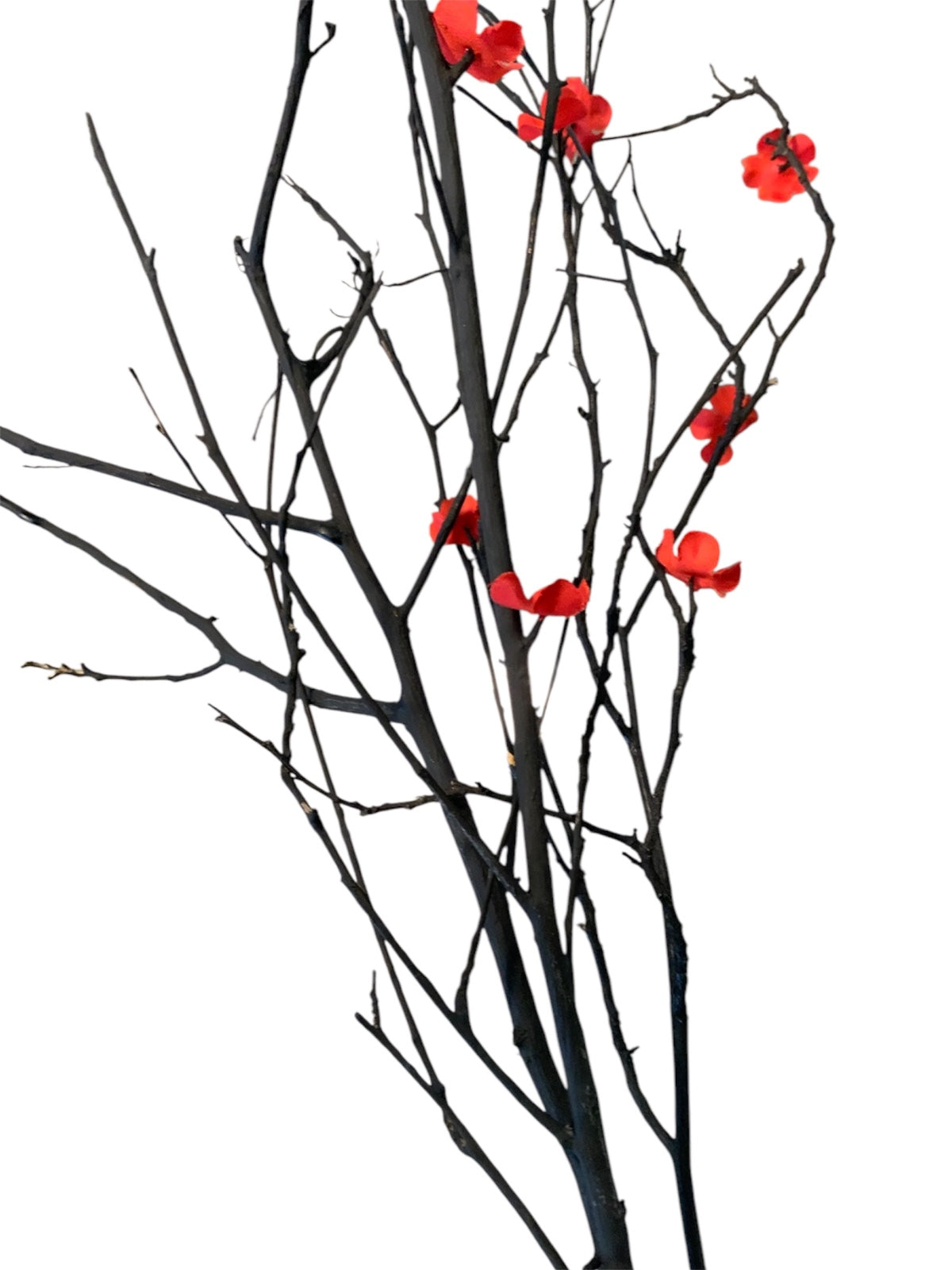 Natural Wood Branches with Small Artificial Red Roses