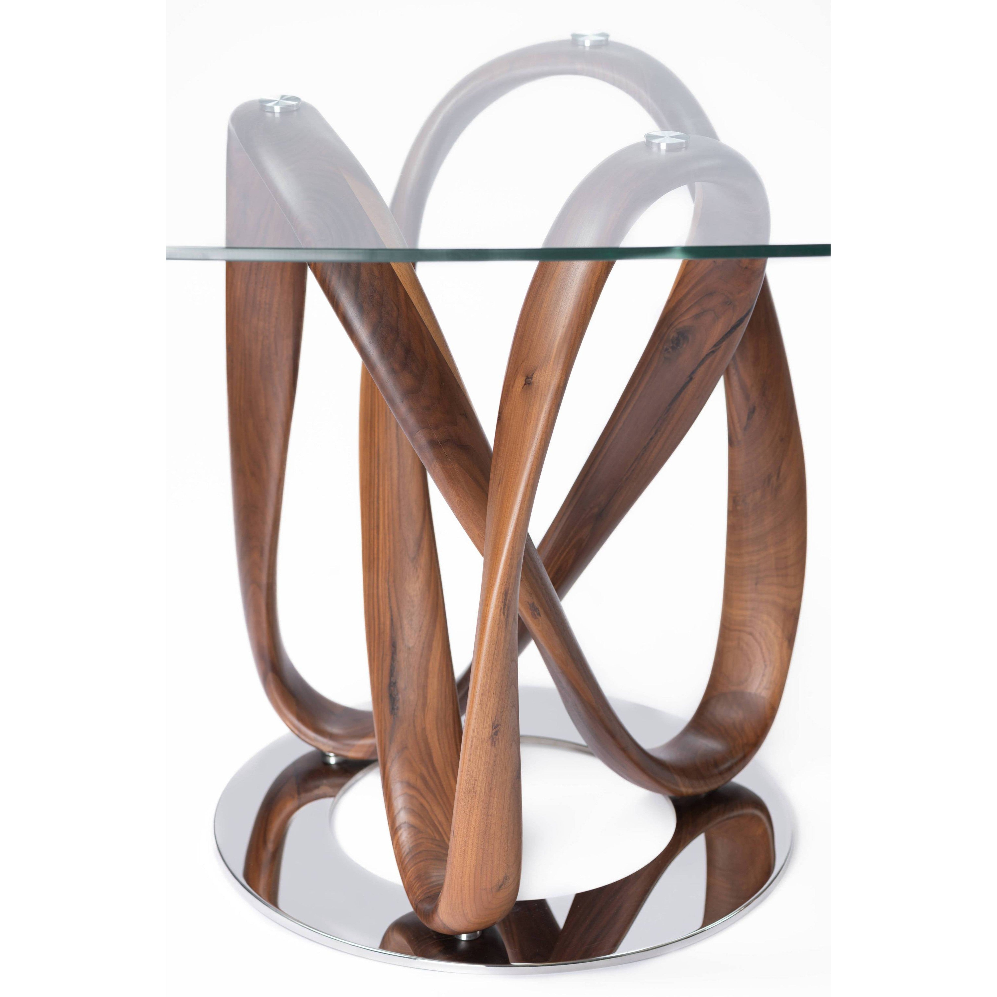 Double infinity dining table-flitch and grain