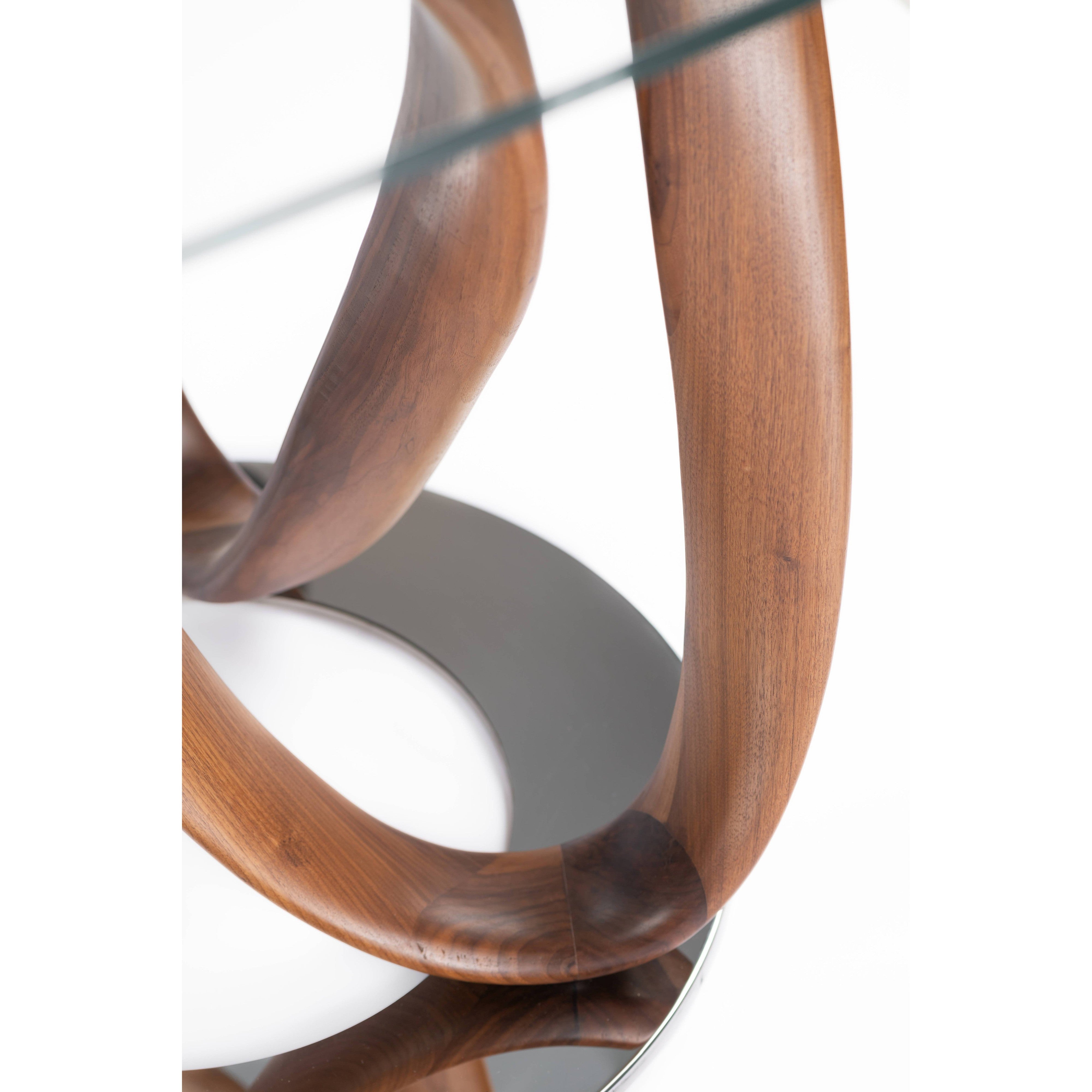 Double infinity dining table-flitch and grain