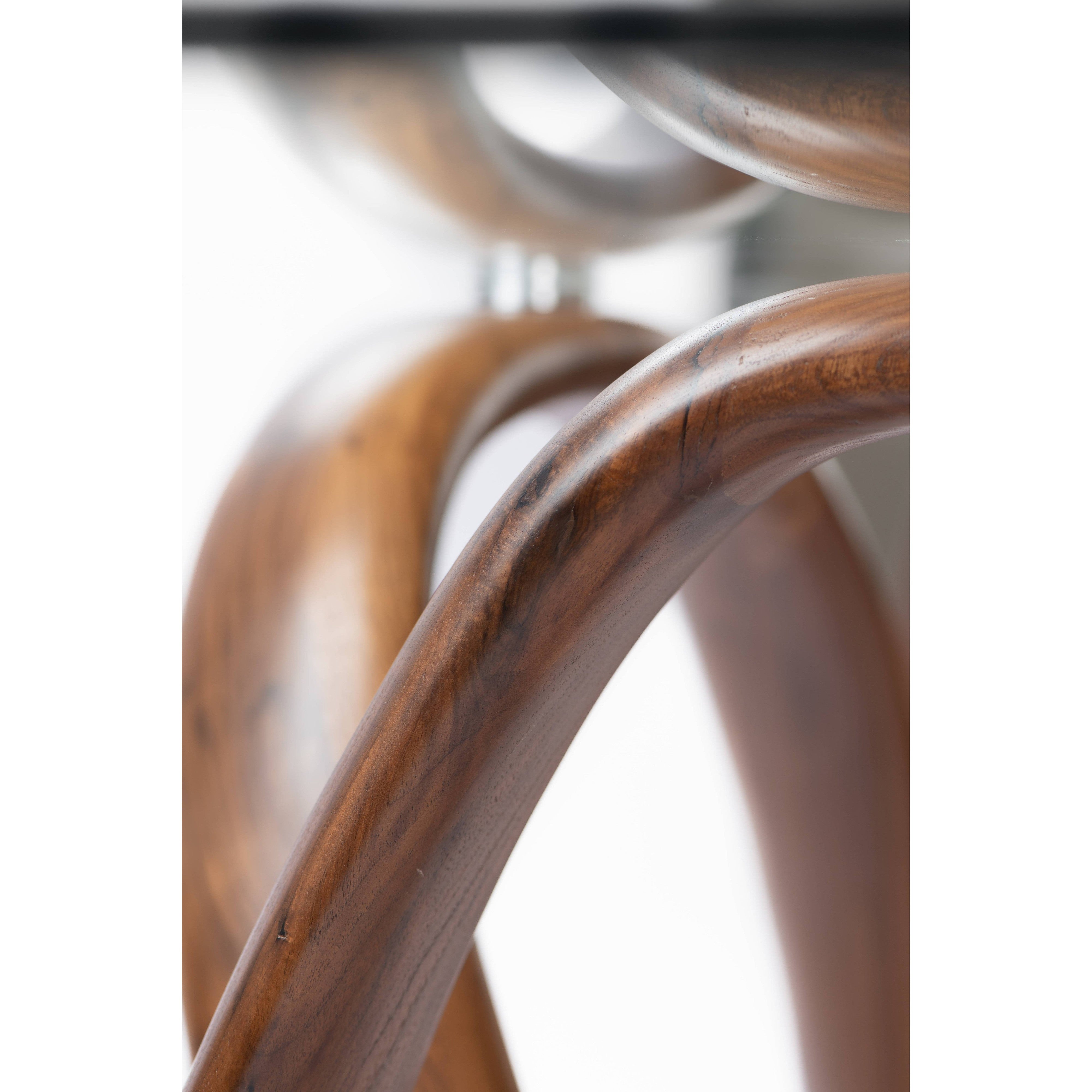 Double infinity dining table-flitch and grain