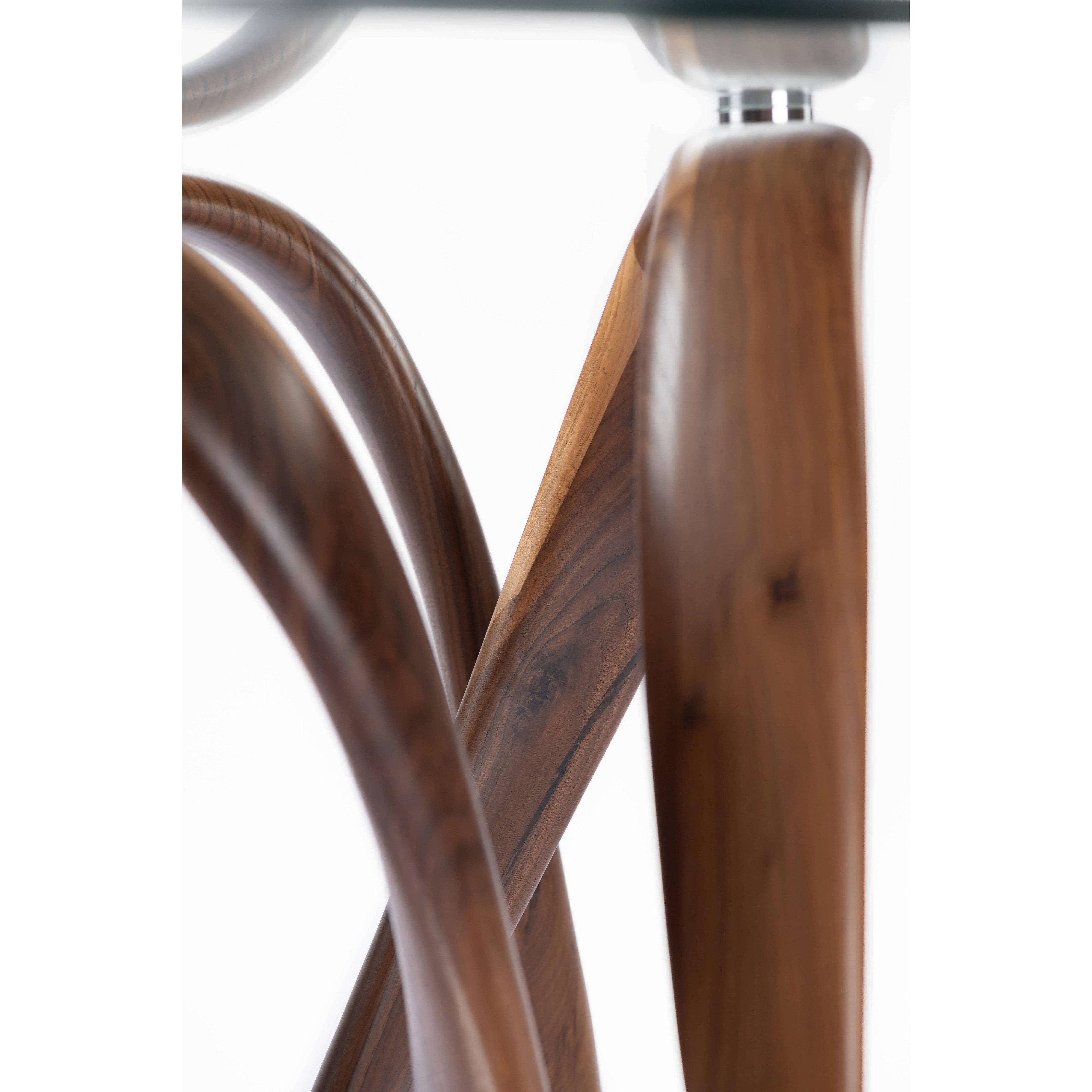 Double infinity dining table-flitch and grain