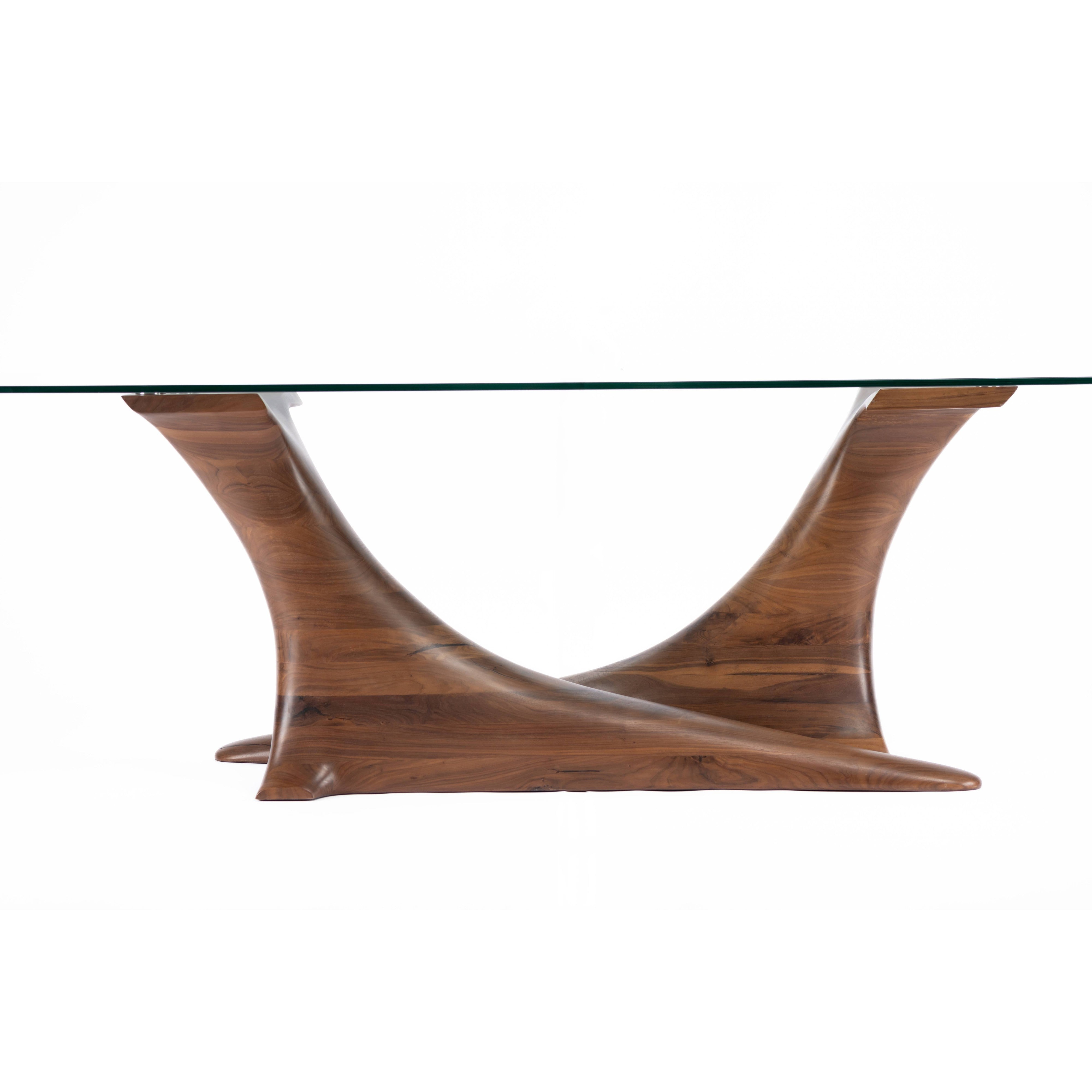 Aviation Dining Table-flitch and grain