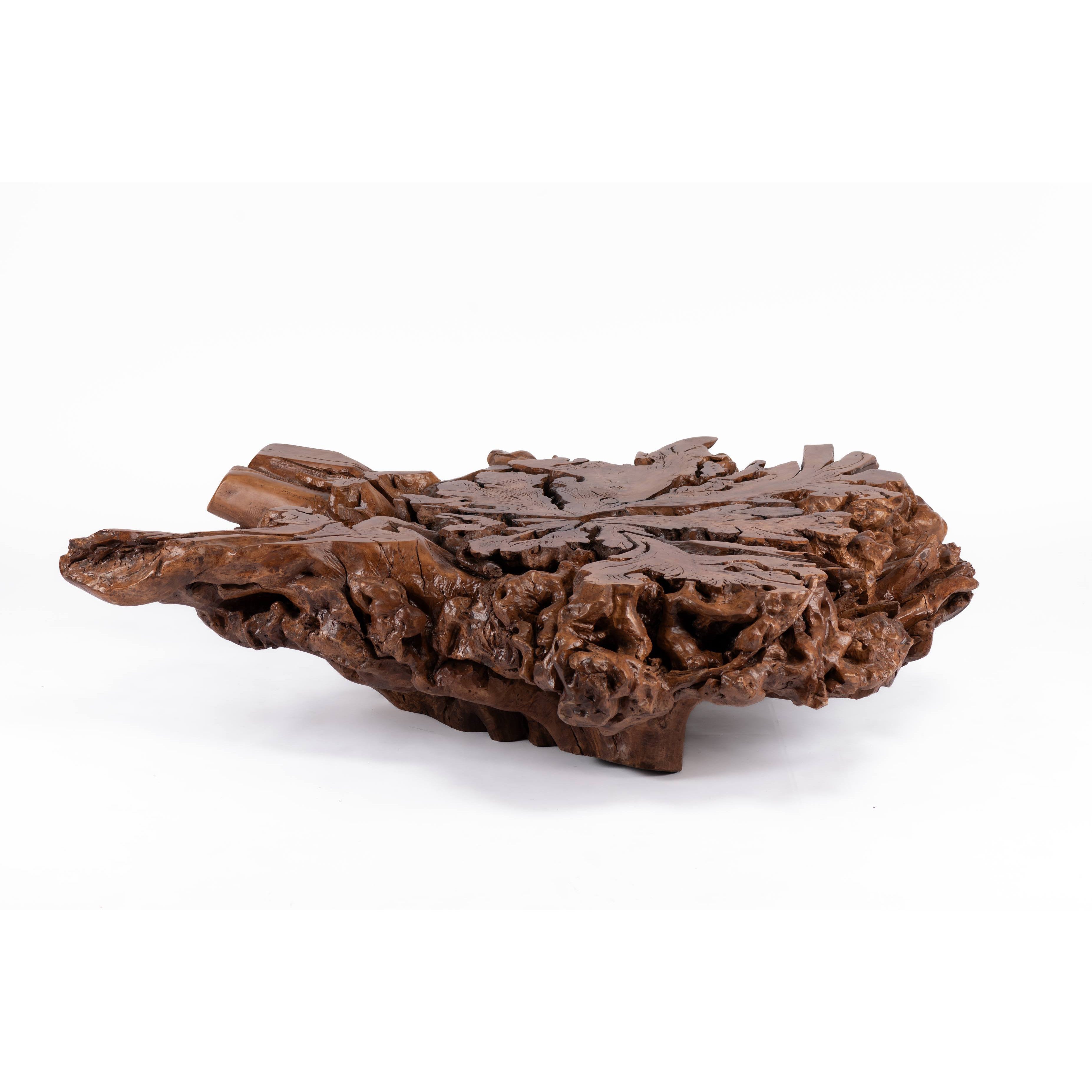 Olive Trunk Center Table-flitch and grain